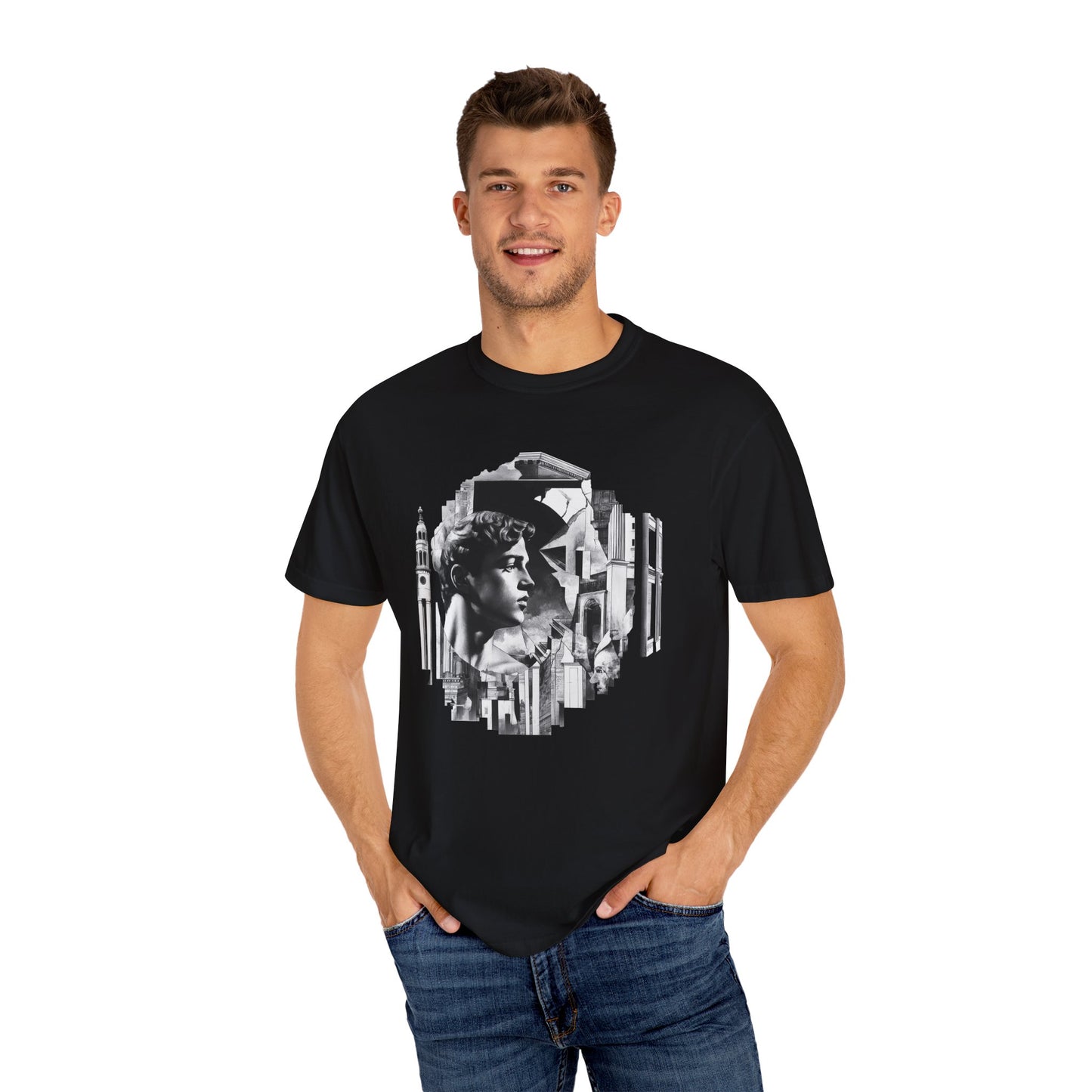 Fractured Classic Artistic Unisex Garment-Dyed T-Shirt - Urban Insights Design