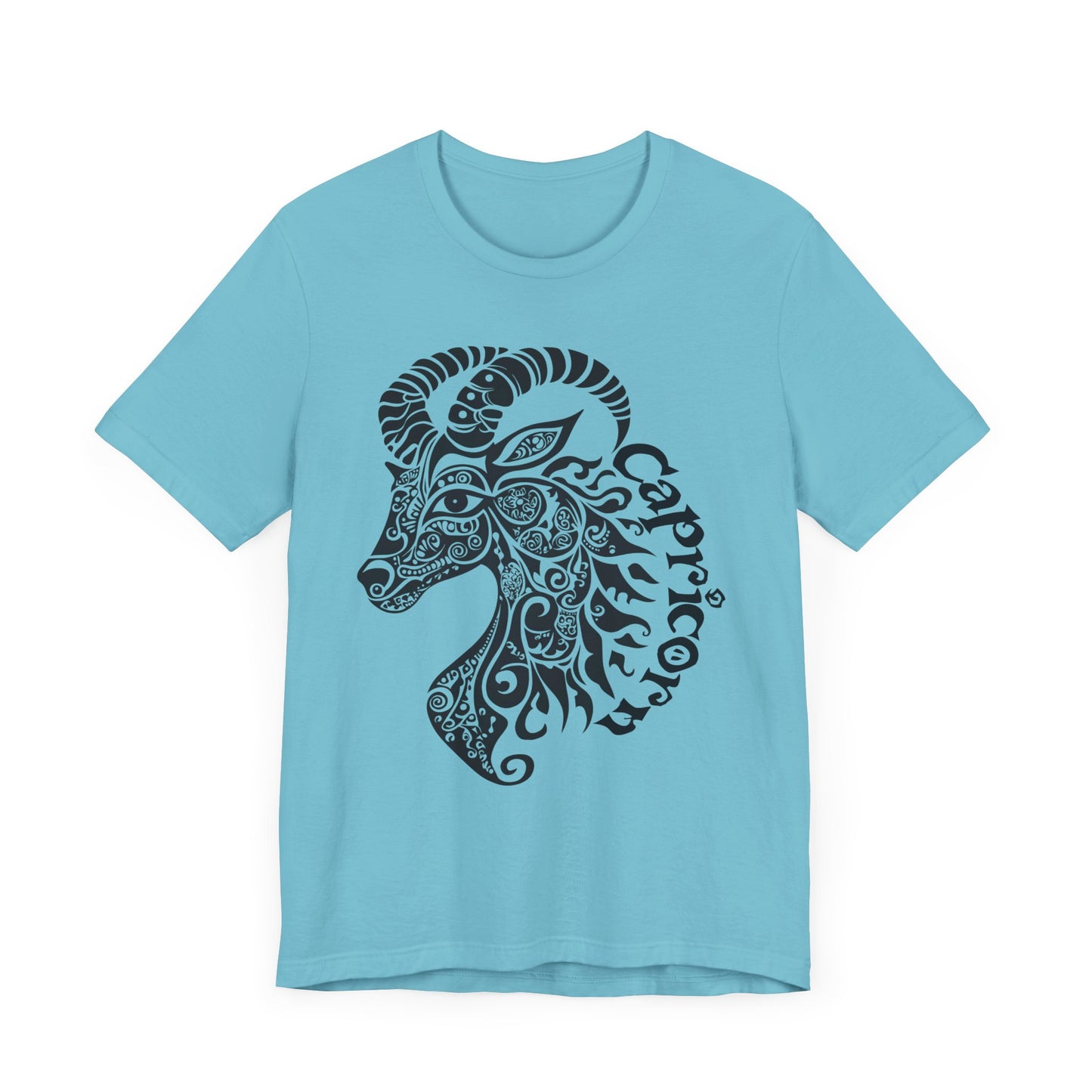 Capricorn with black graphic Unisex Jersey Short Sleeve Tee