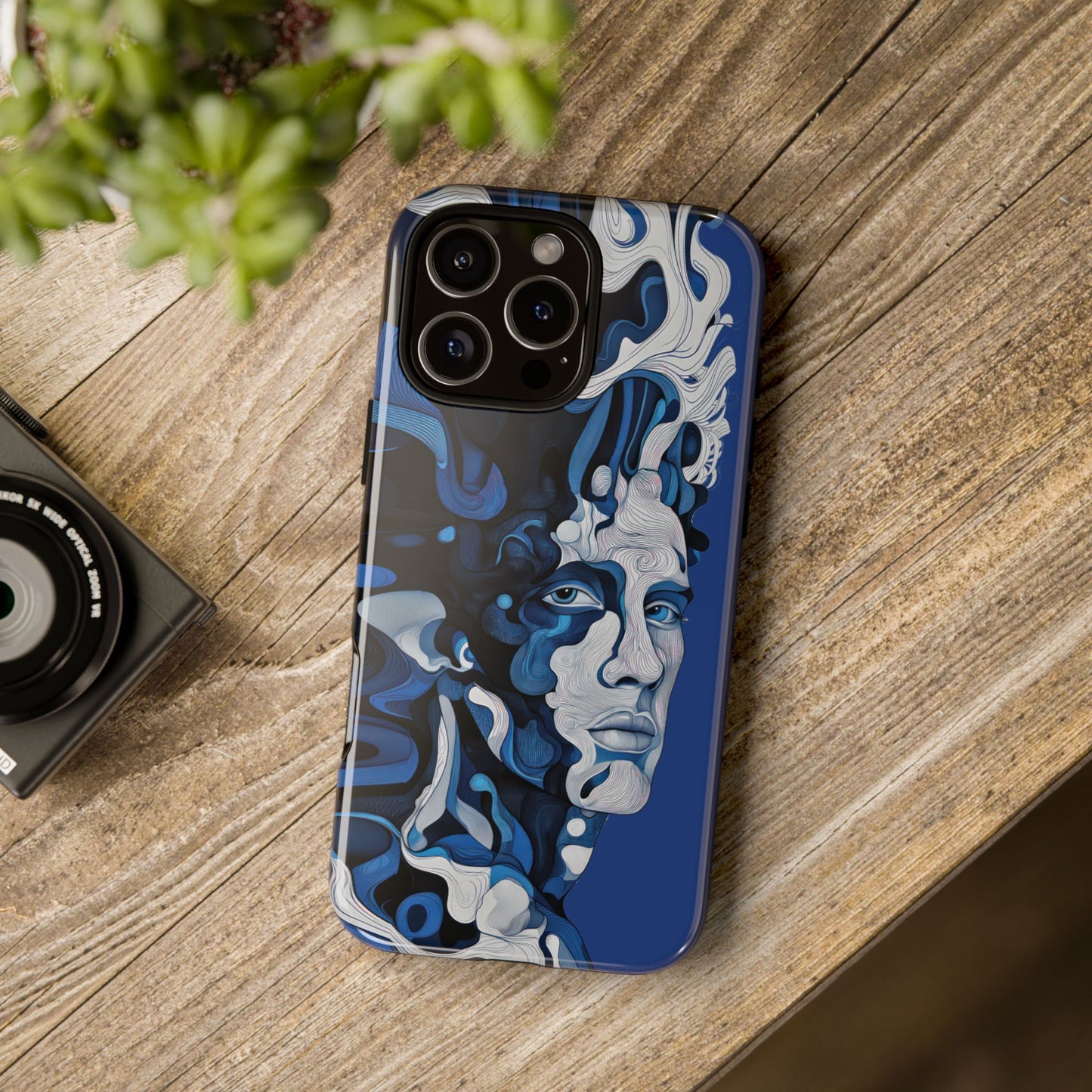 Artistic Phone Case - Blue Wave Design | Tough Cases