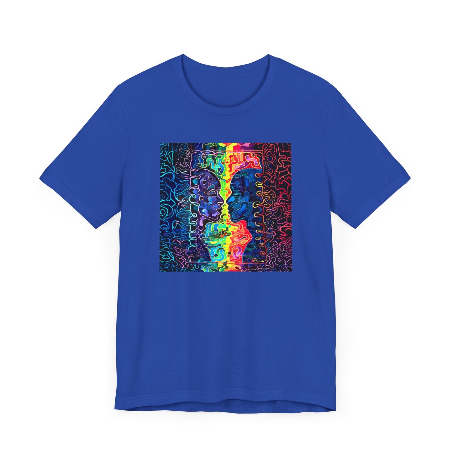 Rainbow puzzel man Unisex Jersey Short Sleeve Tee