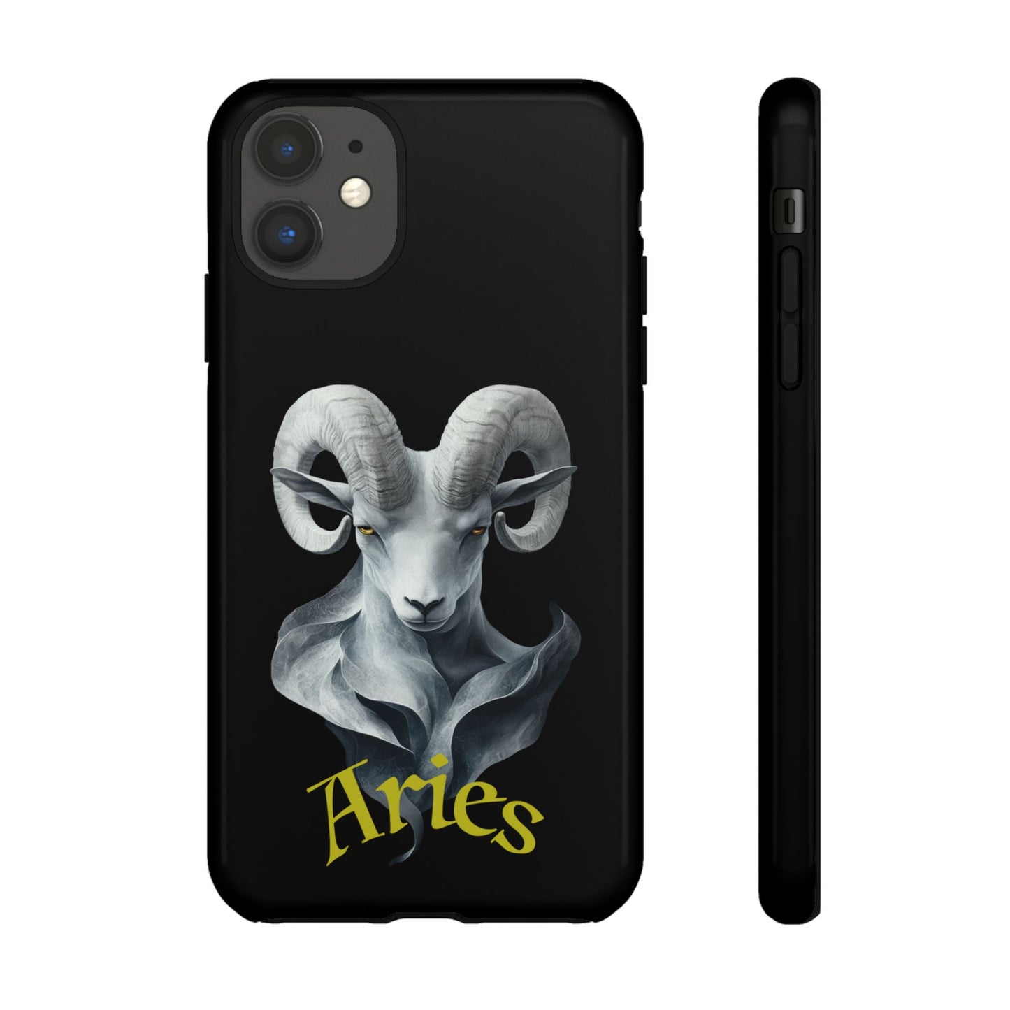 Aries Tough Phone Cases, Artistic Zodiac Phone Cases, premium-quality cases for iPhone, Samsung Galaxy, and Google Pixel devices