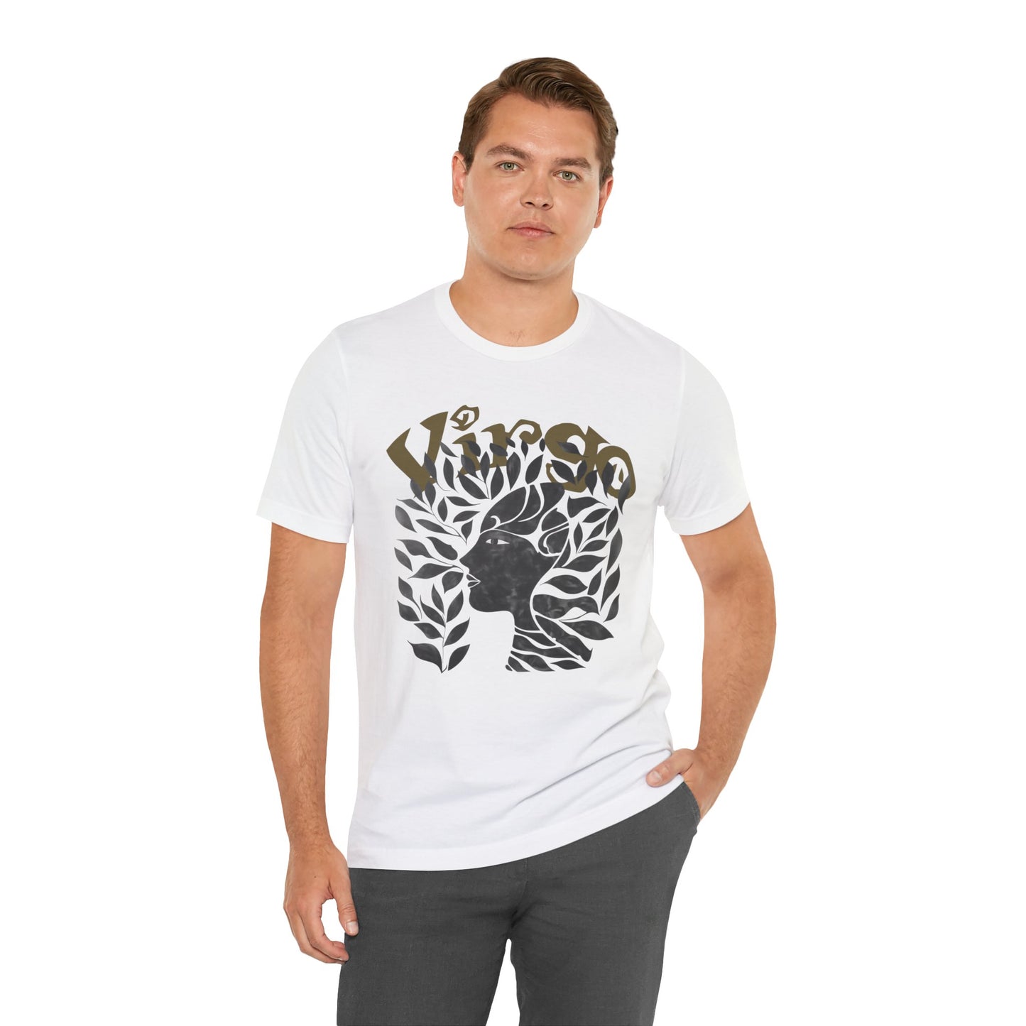 Virgo Black graphic Unisex Jersey Short Sleeve Tee
