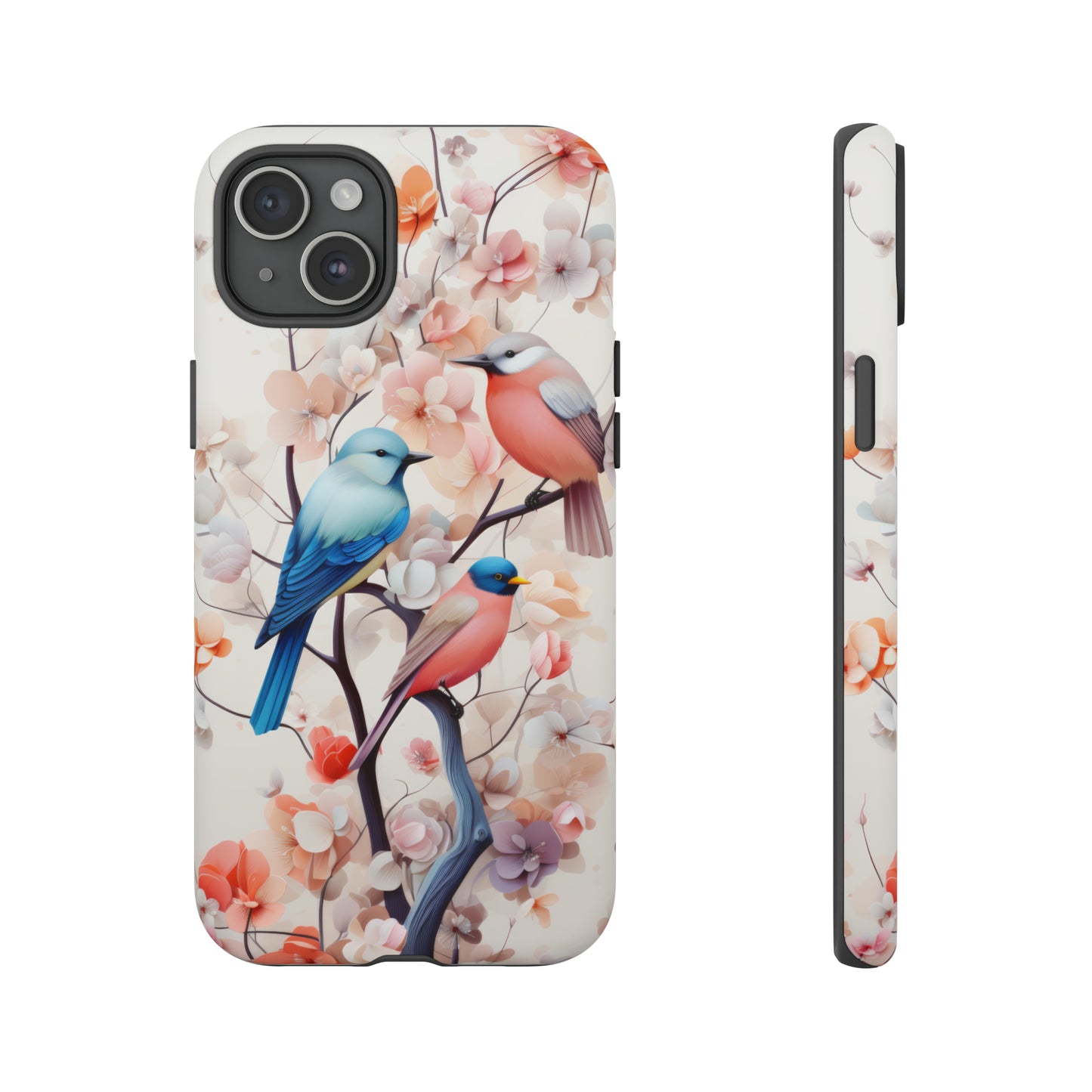 Three birds on a branch water color Tough Cases