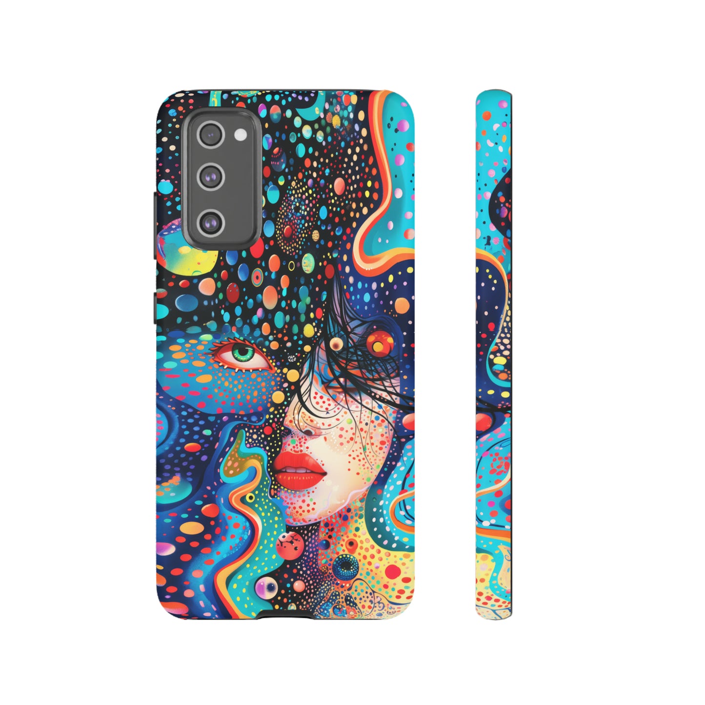 Phone Case, dream in color, Artistic design, Tough Case, Colorful whimsical flower design, iPhone 15, 14, 13, 12, 11, Samsung, Pixel