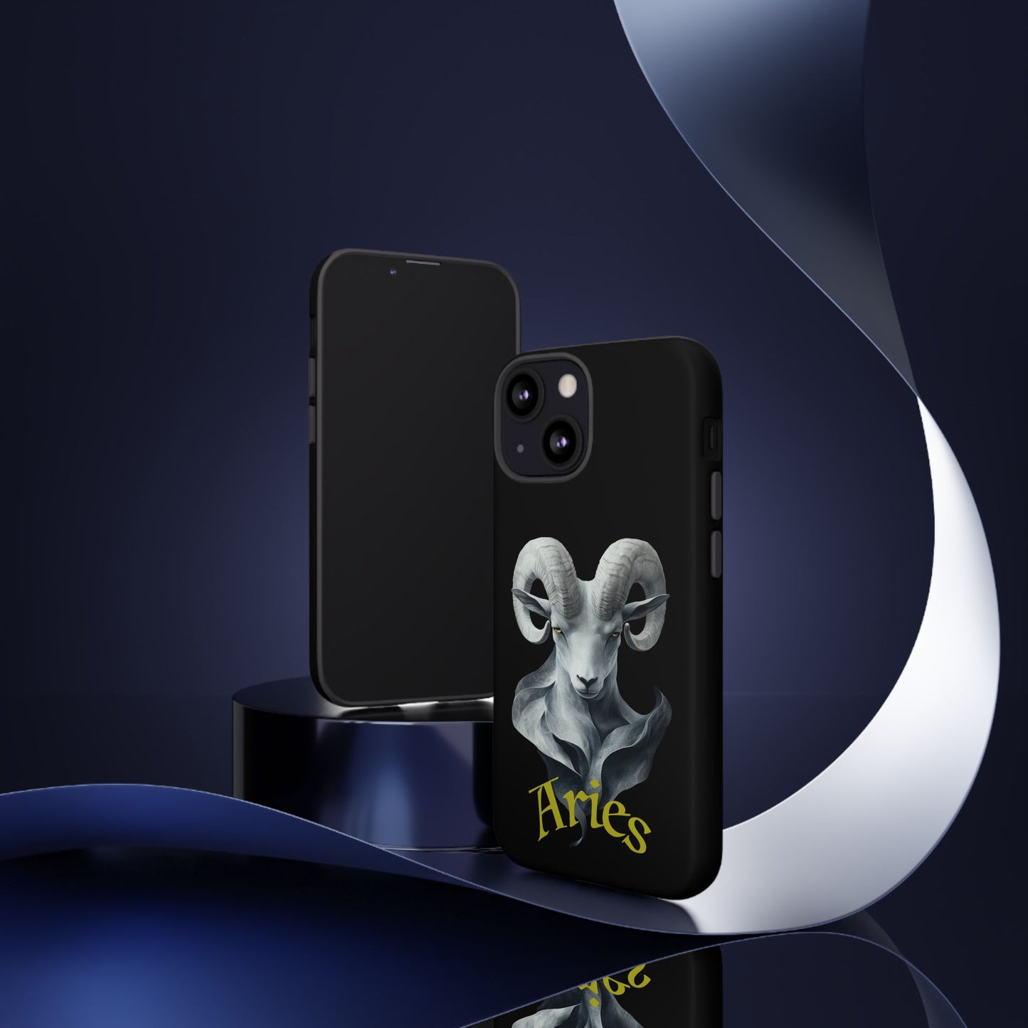 Aries Tough Phone Cases, Artistic Zodiac Phone Cases, premium-quality cases for iPhone, Samsung Galaxy, and Google Pixel devices