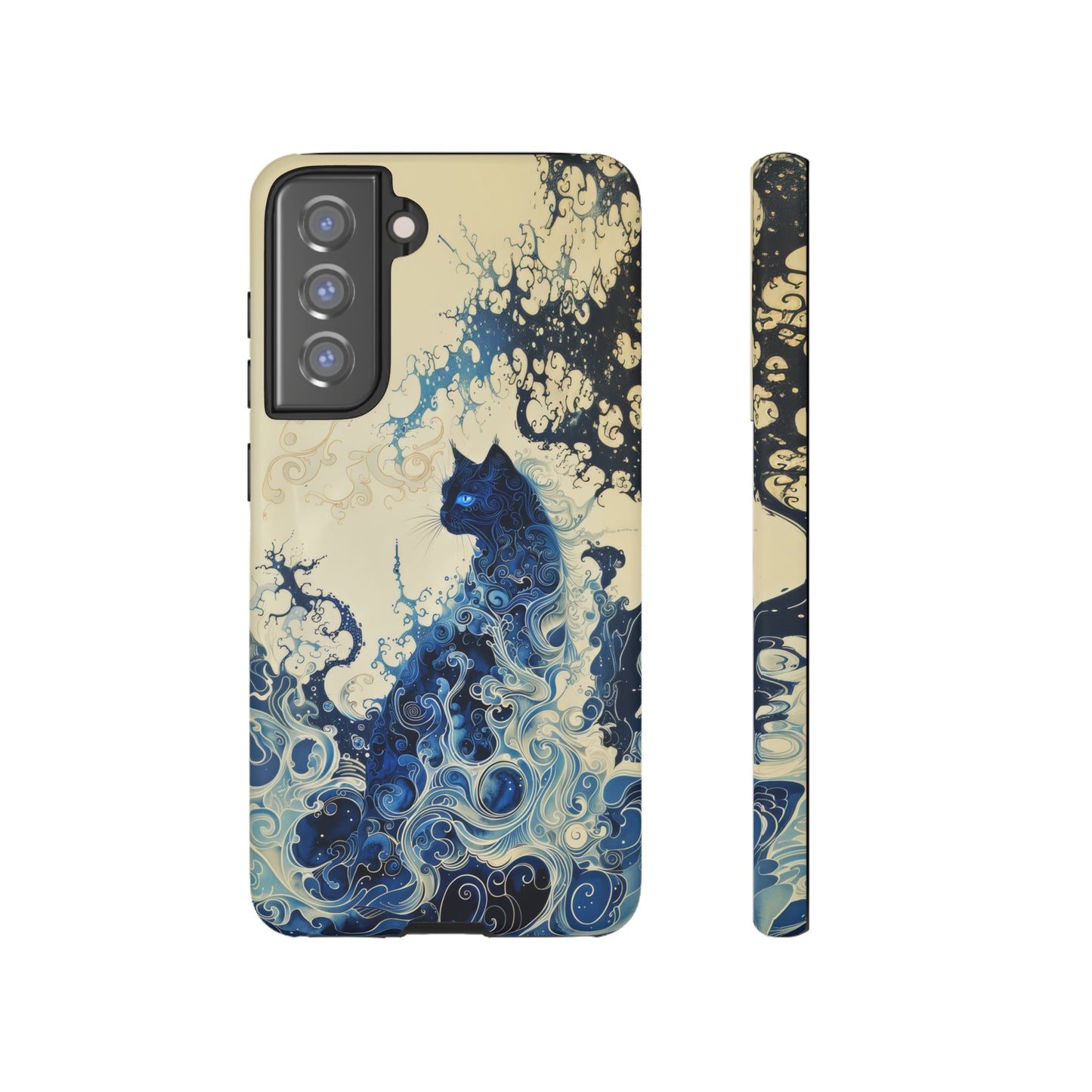 Black cat in smokeTough Cases