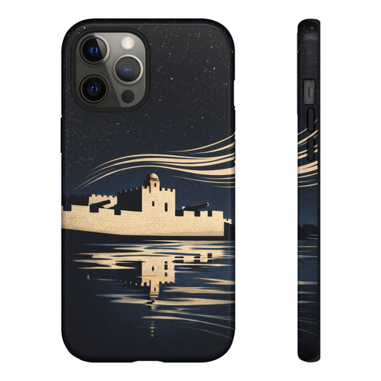 Essaouira Morocco Reflection Tough Phone Case — Night Sky in Essaouira Waterproof Design