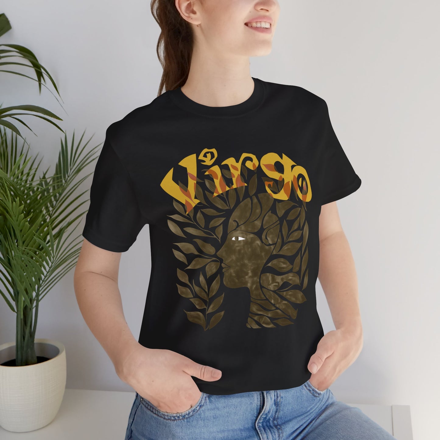 Virgo bronze graphic Unisex Jersey Short Sleeve Tee