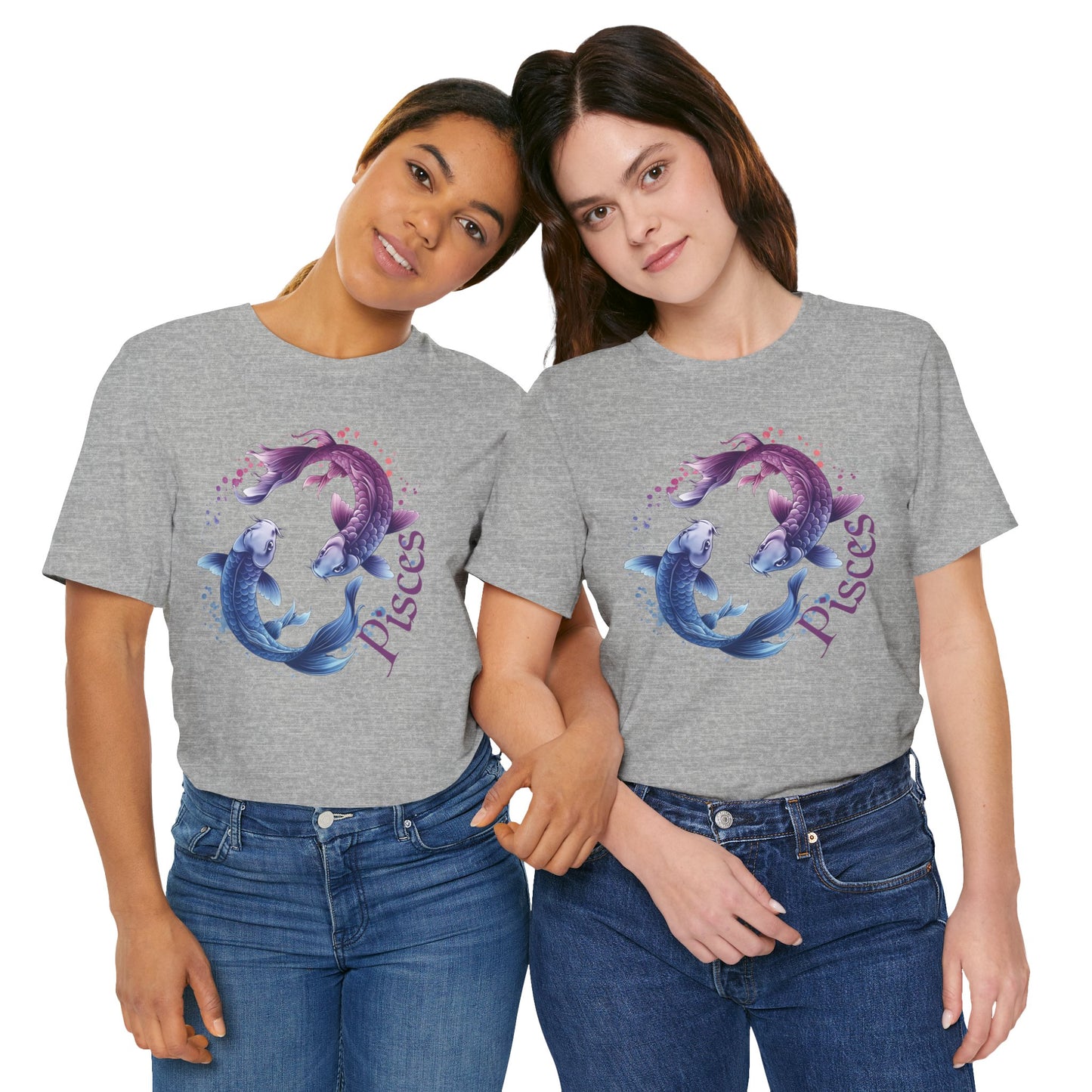Pisces Artistic Zodiac Unisex Tee, Jersey Short Sleeve Tee, Your Perfect Everyday Favorite