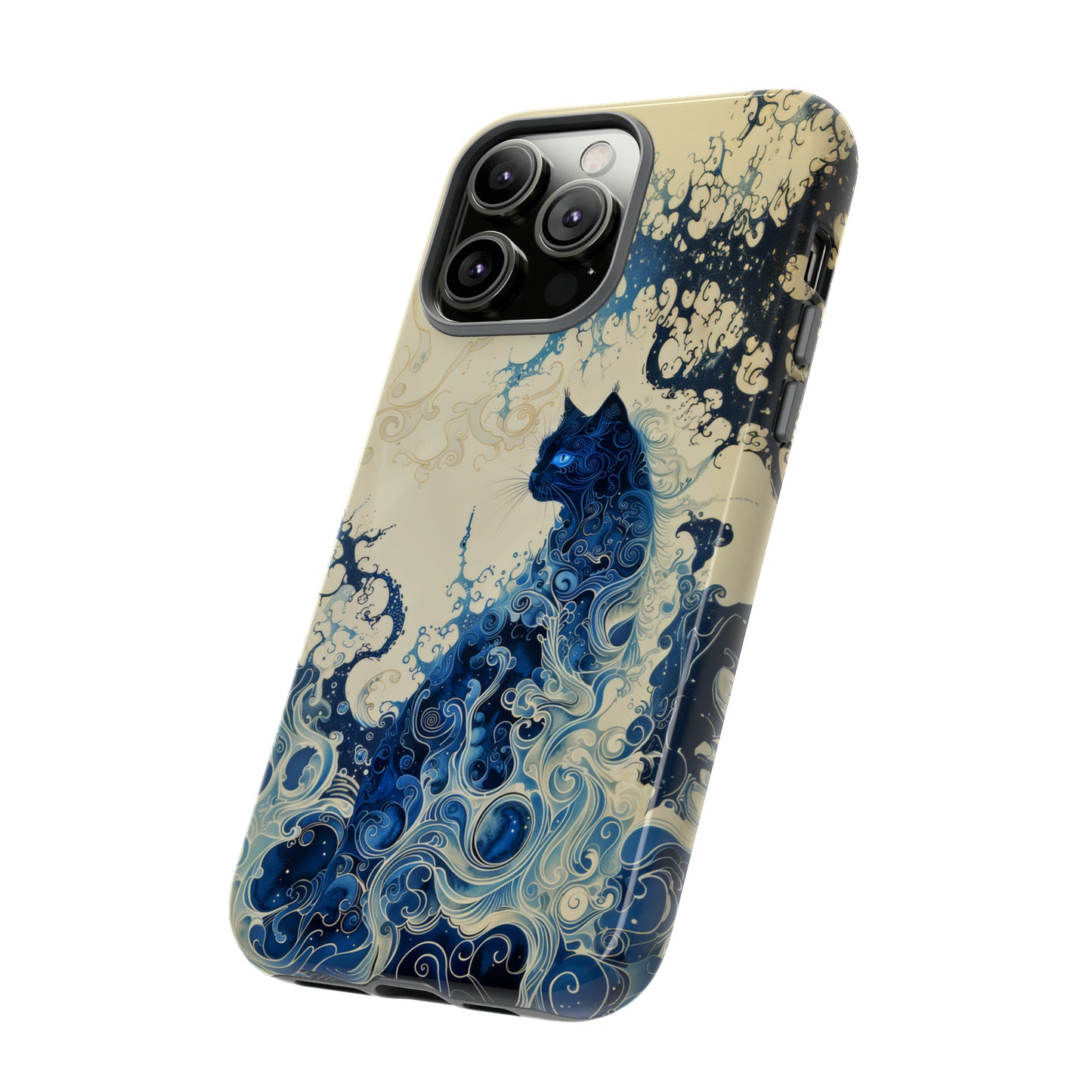 Black cat in smokeTough Cases