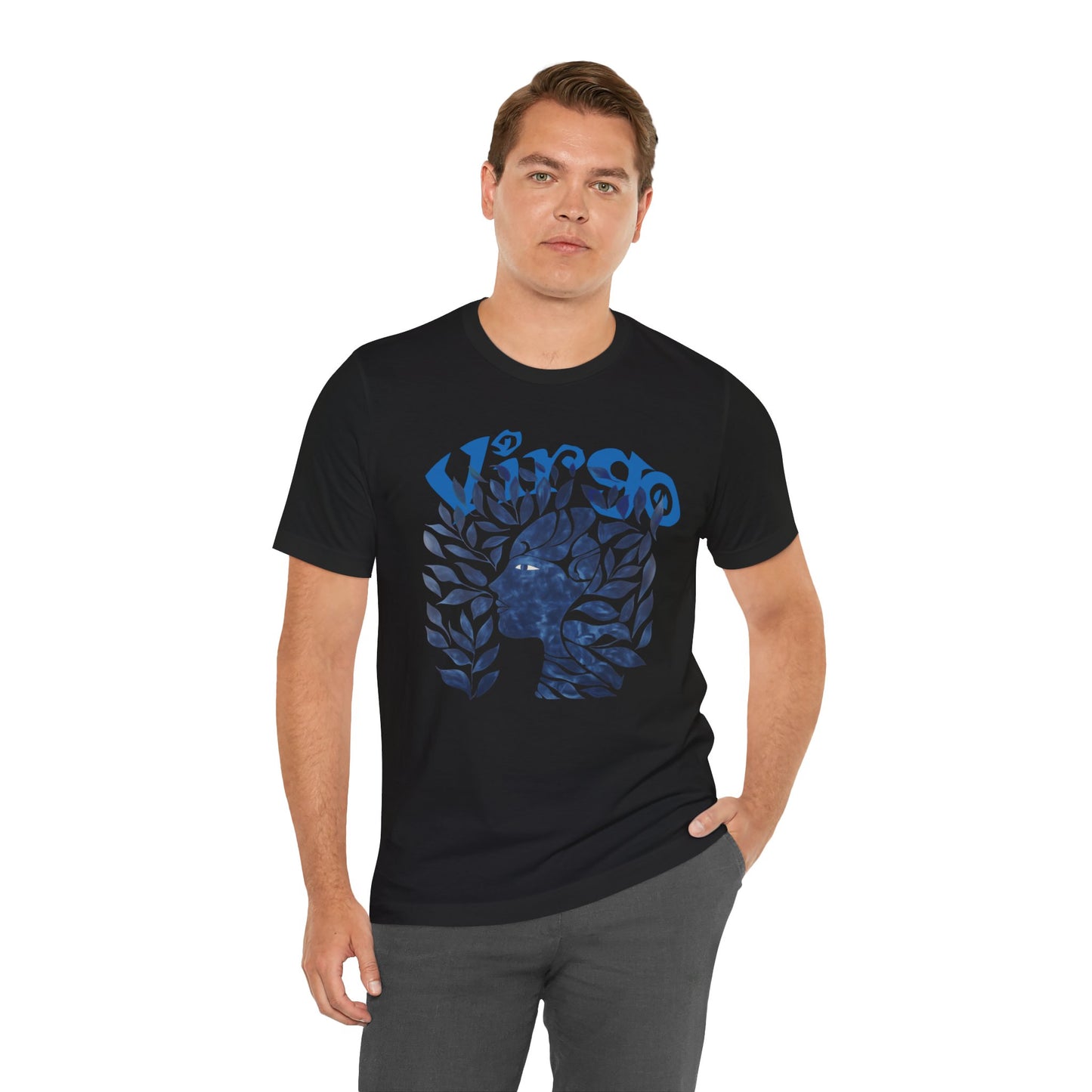 Virgo blue graphic Unisex Jersey Short Sleeve Tee