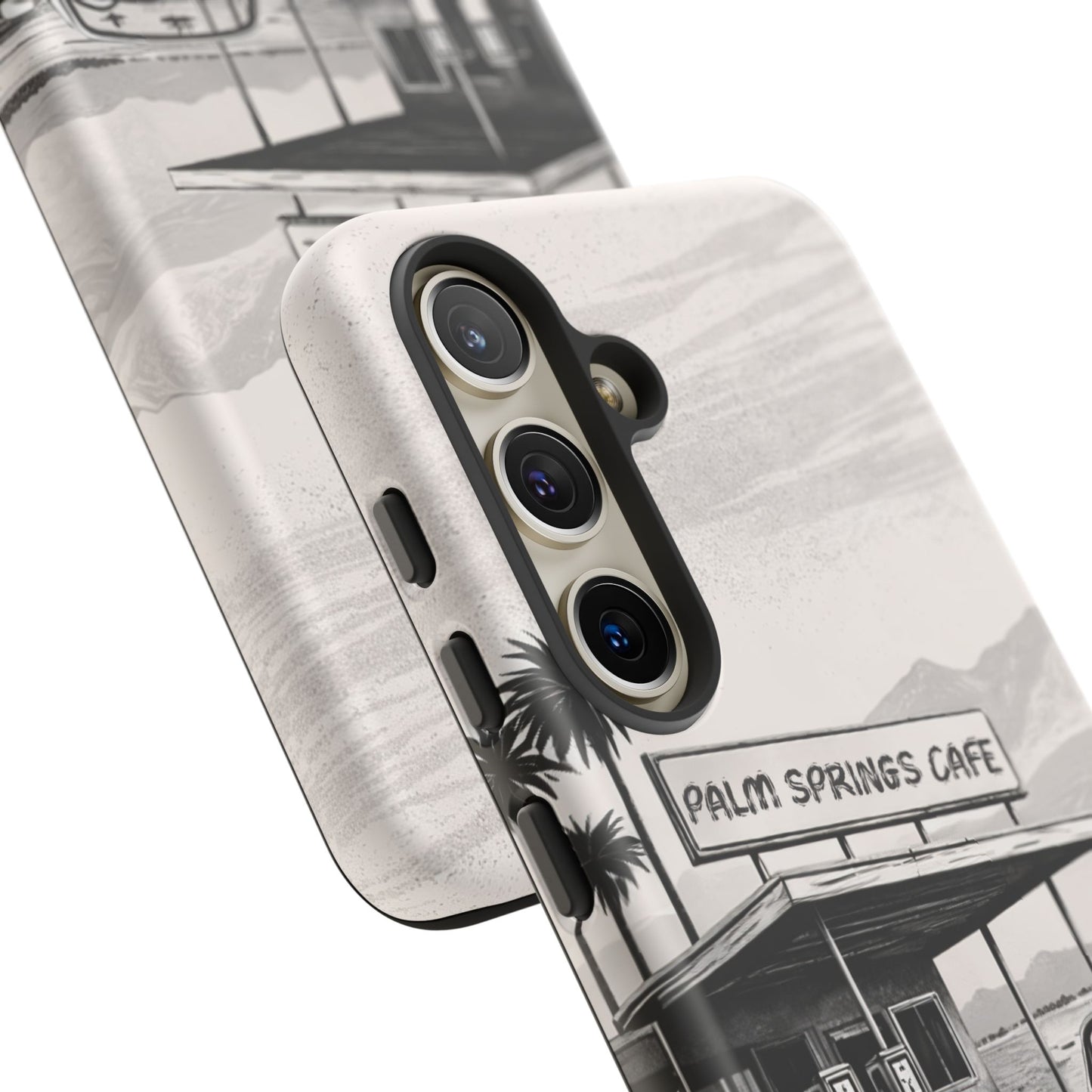 Vintage Palm Springs Cafe Phone Case – Retro Convertible Roadtrip Design