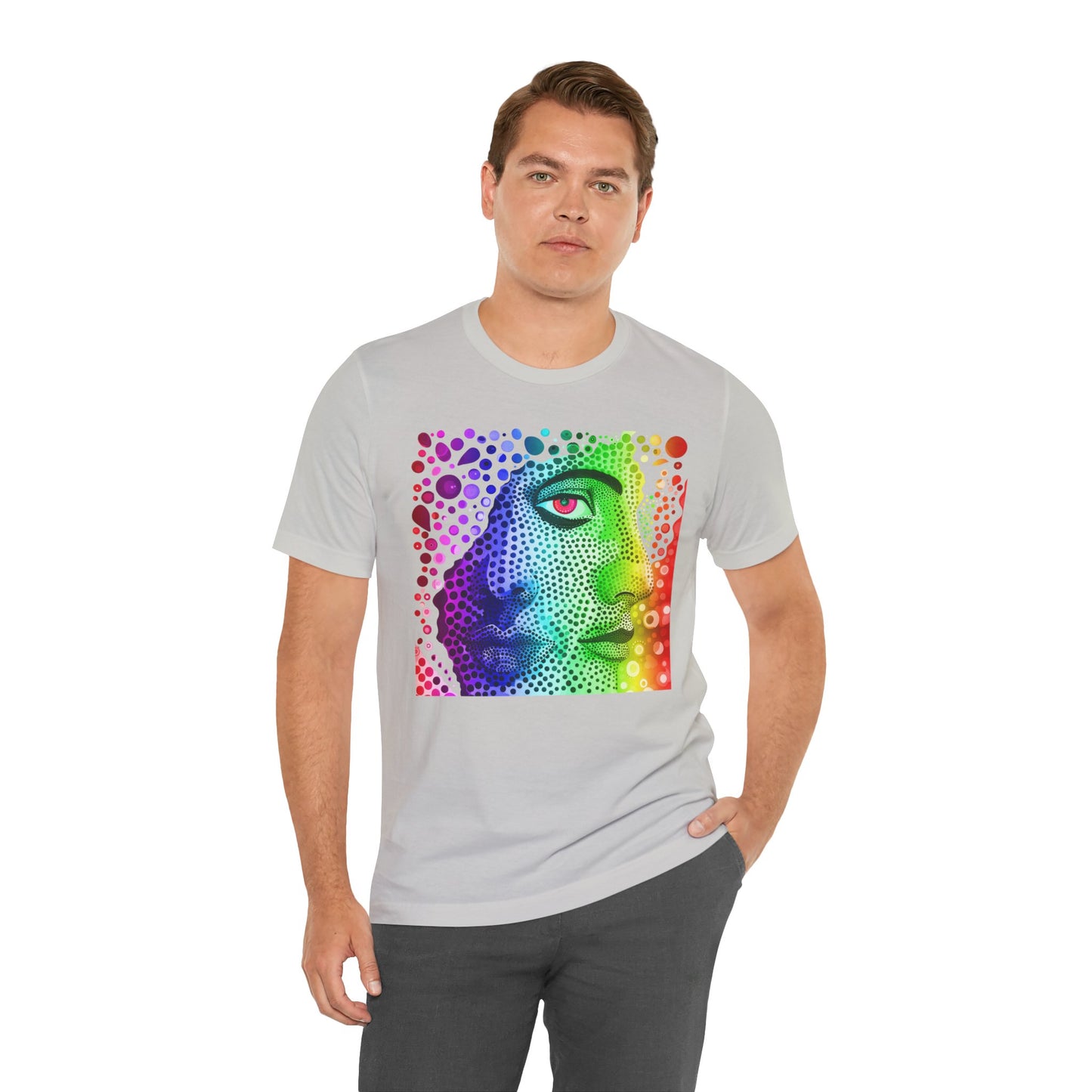Two faced rainbow Unisex Jersey Short Sleeve Tee