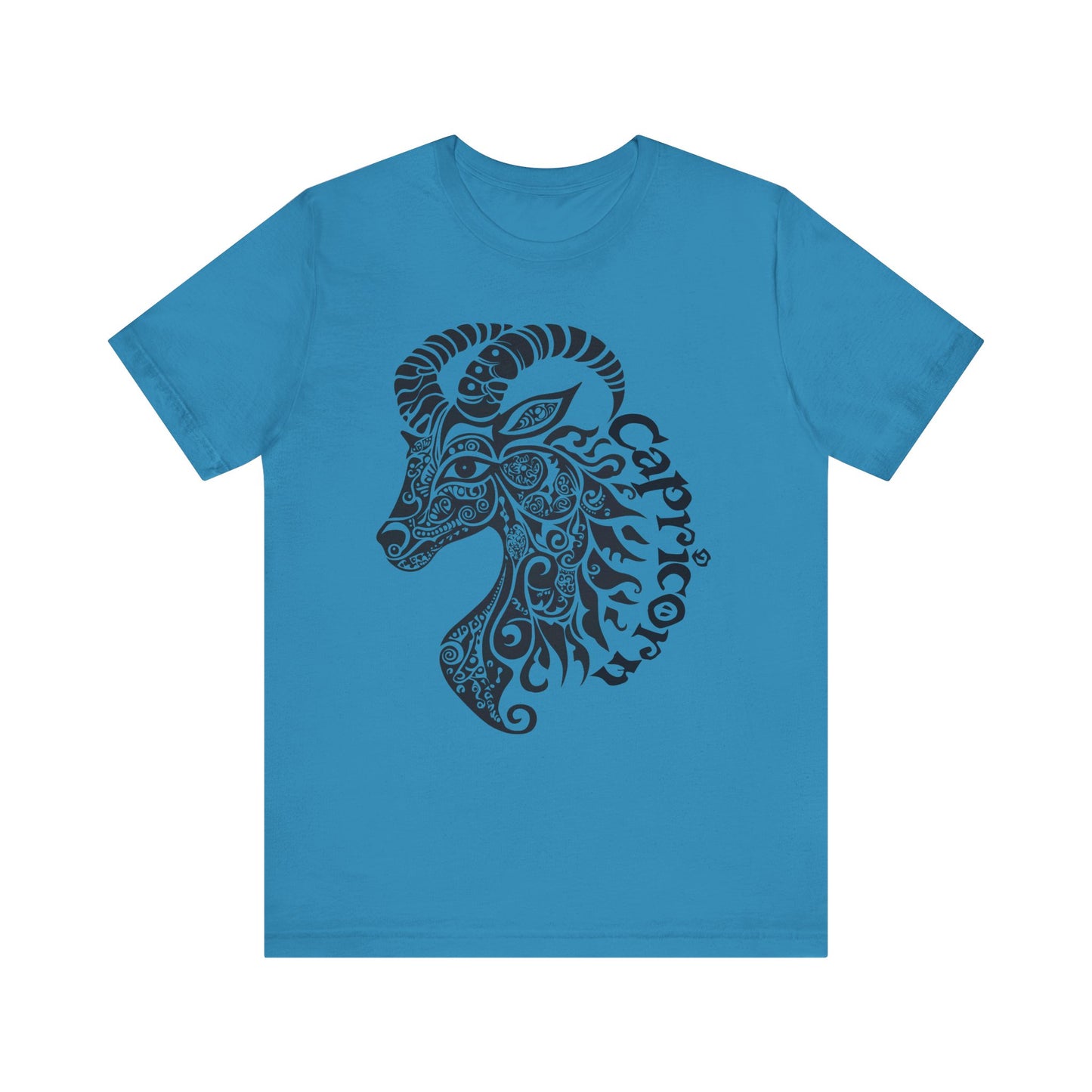 Capricorn with black graphic Unisex Jersey Short Sleeve Tee