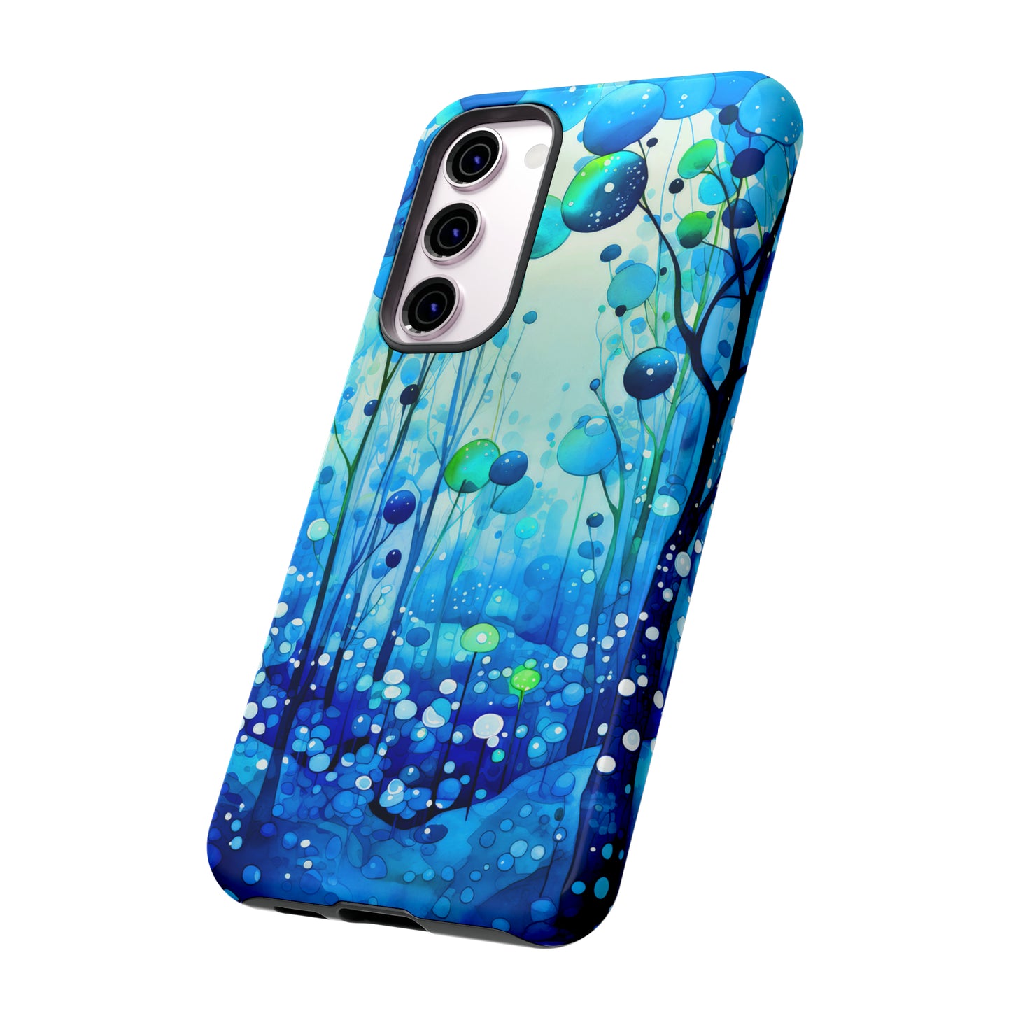 Blue fantasy forest Tough Cases