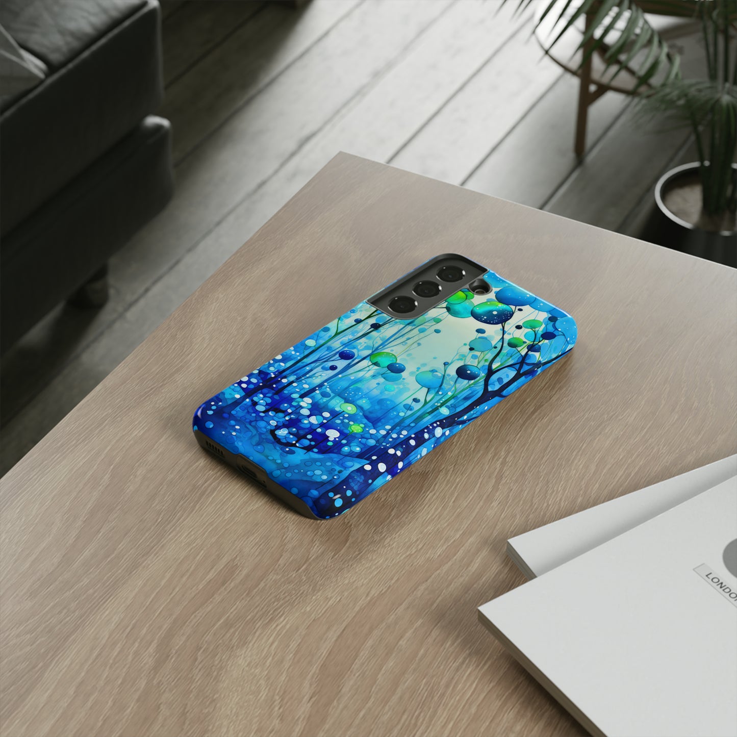 Blue fantasy forest Tough Cases