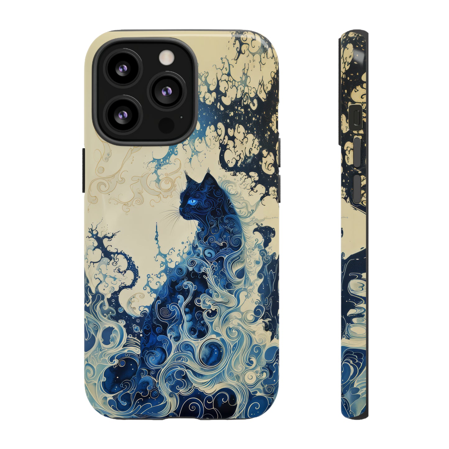 Black cat in smokeTough Cases