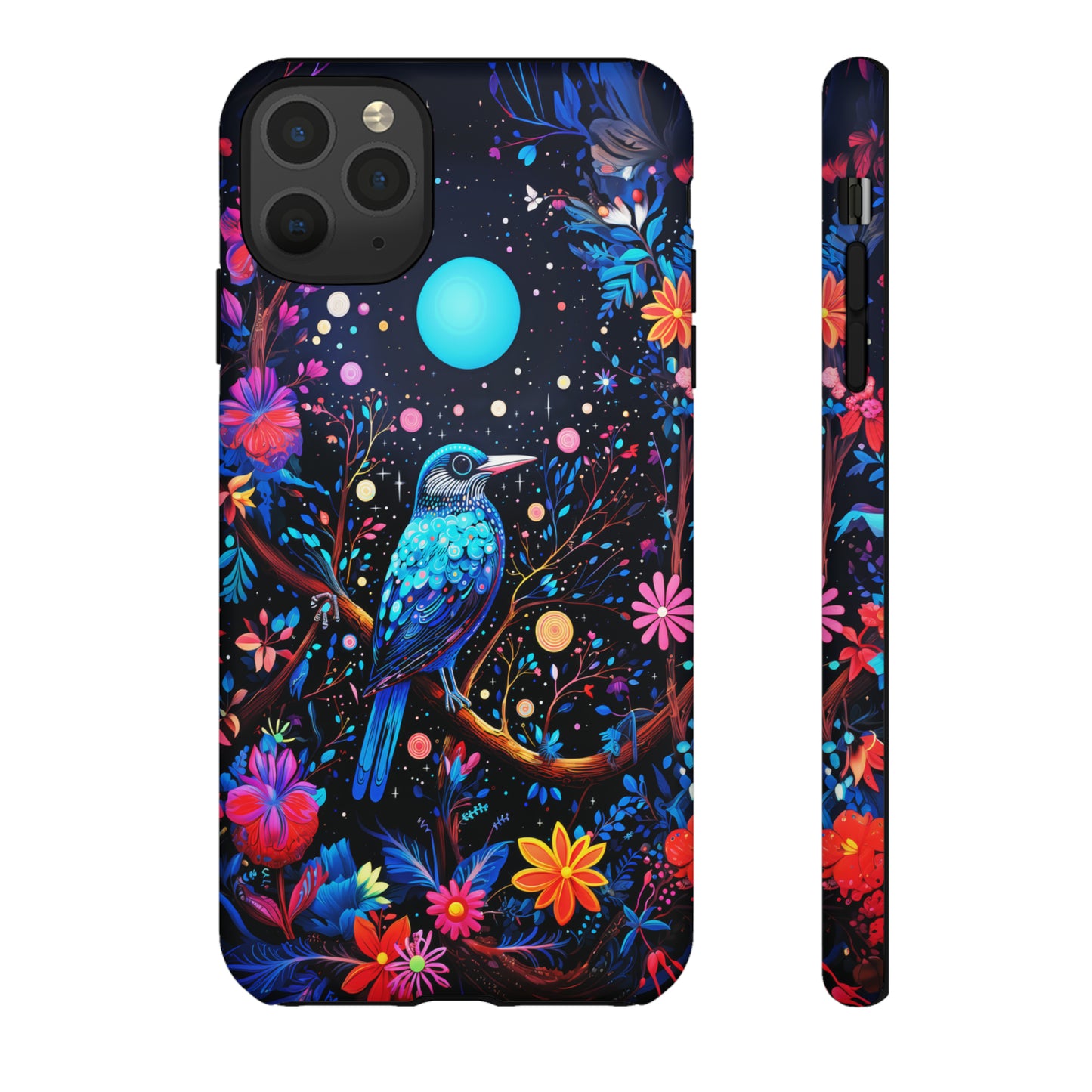 Blue bird at night Tough Cases