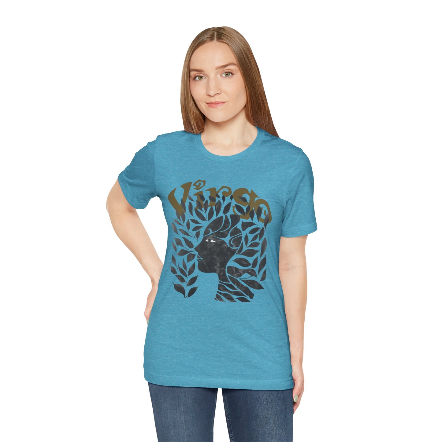 Virgo Black graphic Unisex Jersey Short Sleeve Tee
