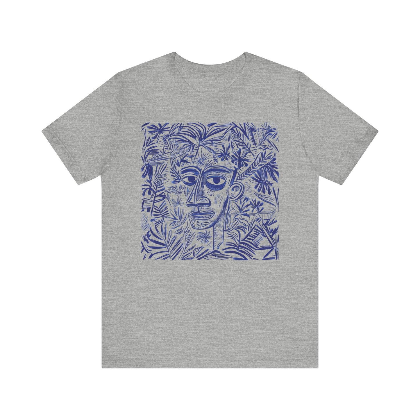 Botanical Face Art Unisex Tee – Nature-inspired Graphic T-Shirt for Eco-Conscious Style