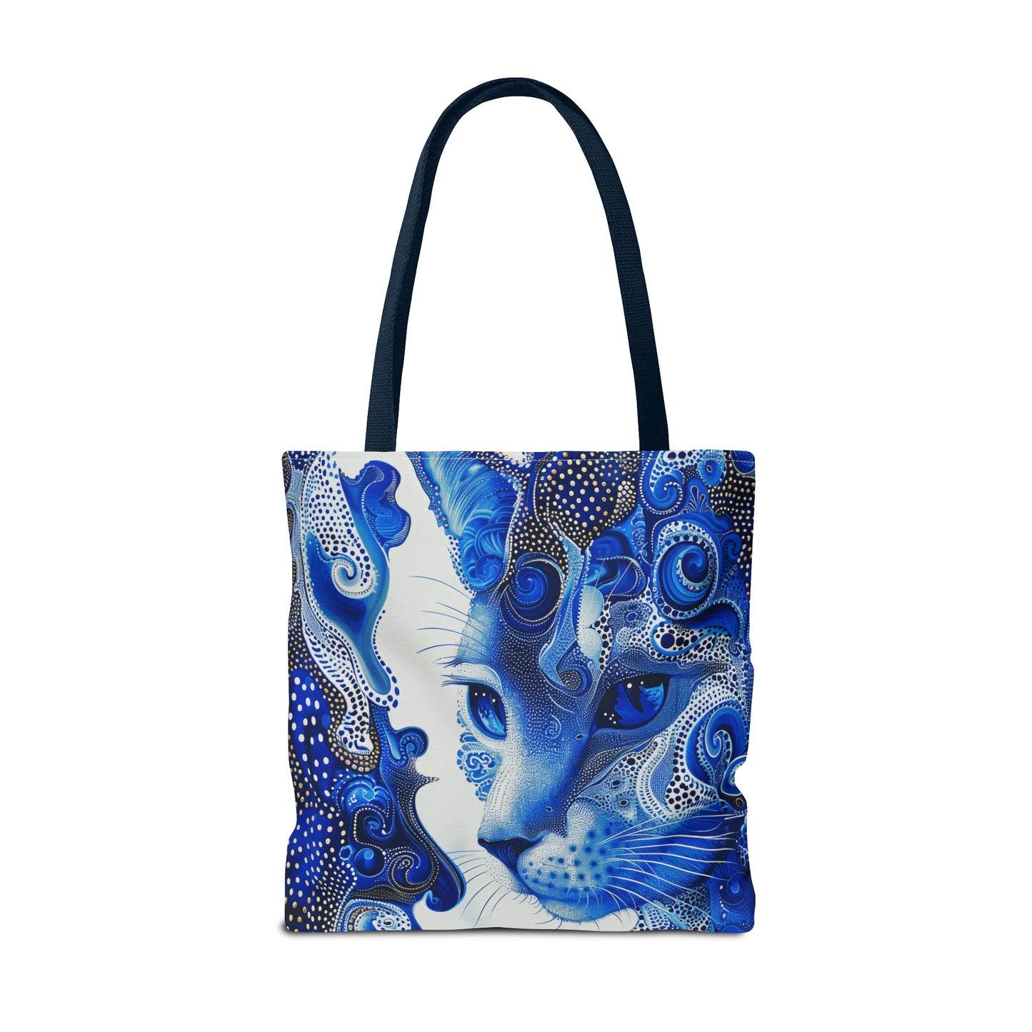 Blue Jewel Cat Tote Bag