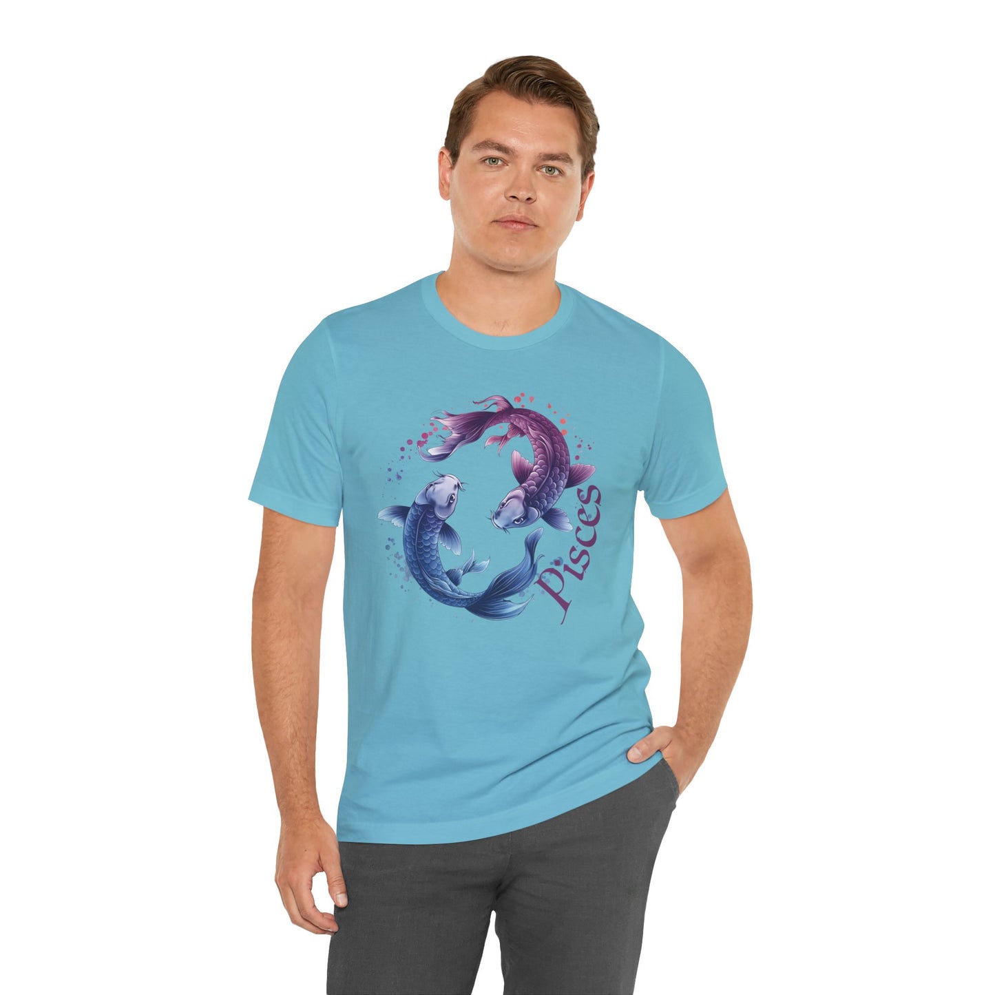 Pisces Artistic Zodiac Unisex Tee, Jersey Short Sleeve Tee, Your Perfect Everyday Favorite