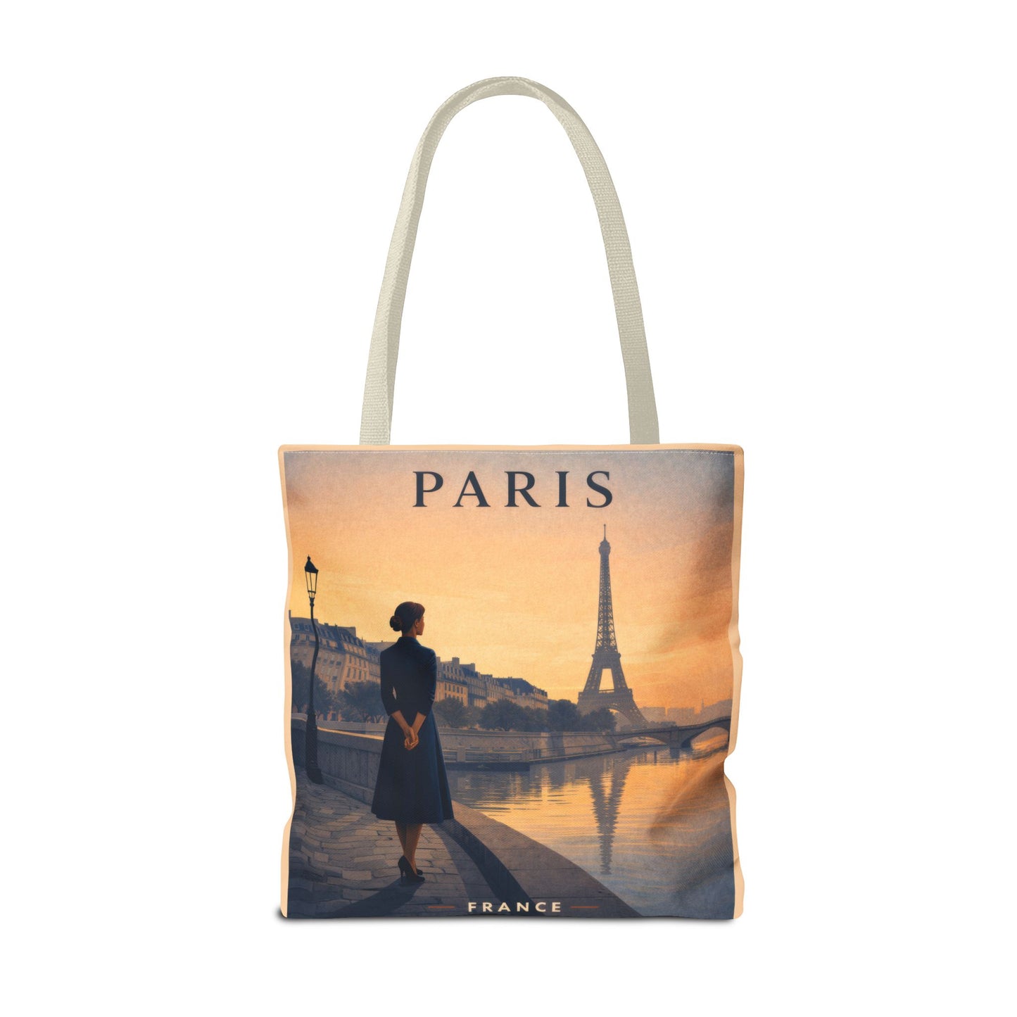 Paris Vintage Eiffel Tote Bag — Scenic Sunrise AOP Tote