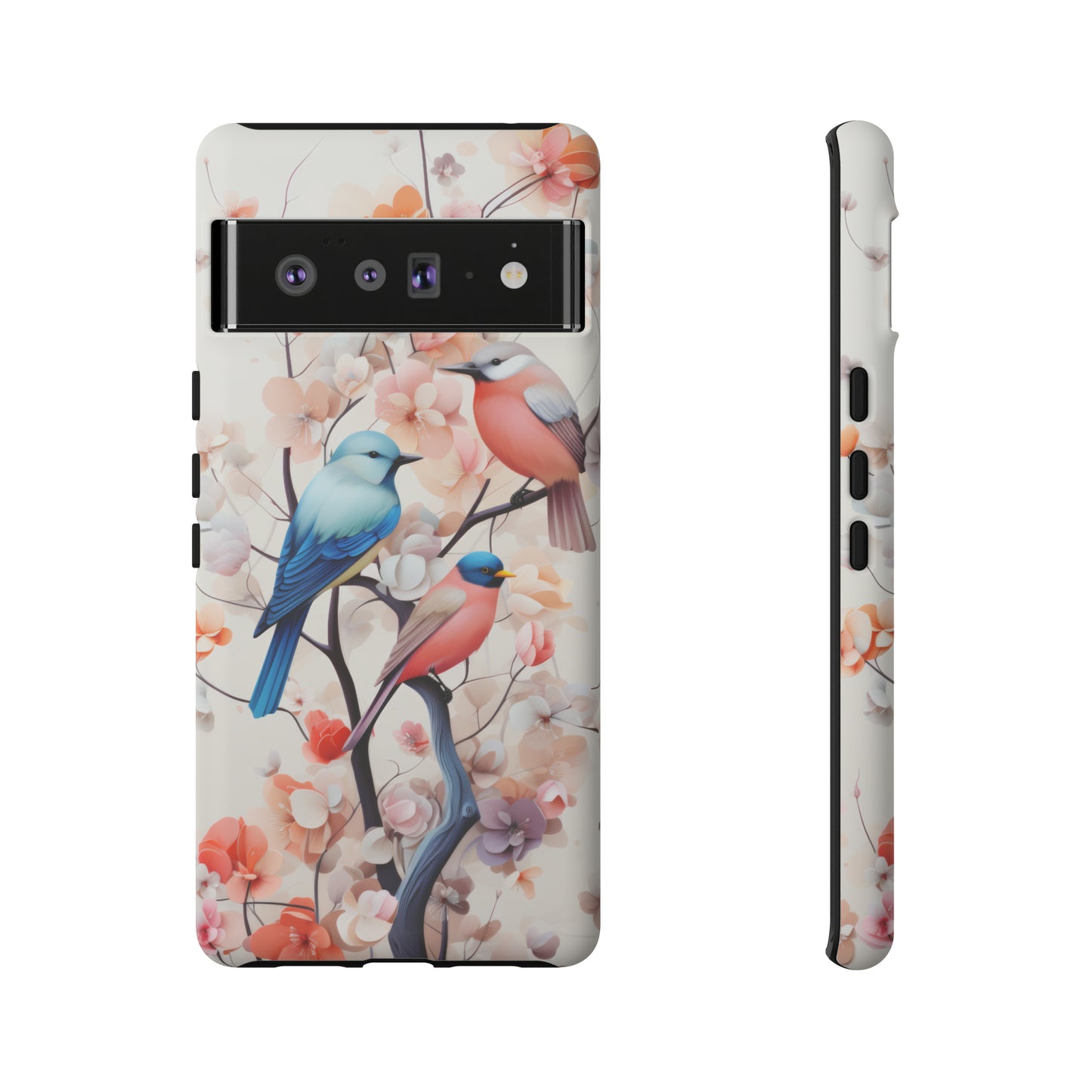 Three birds on a branch water color Tough Cases