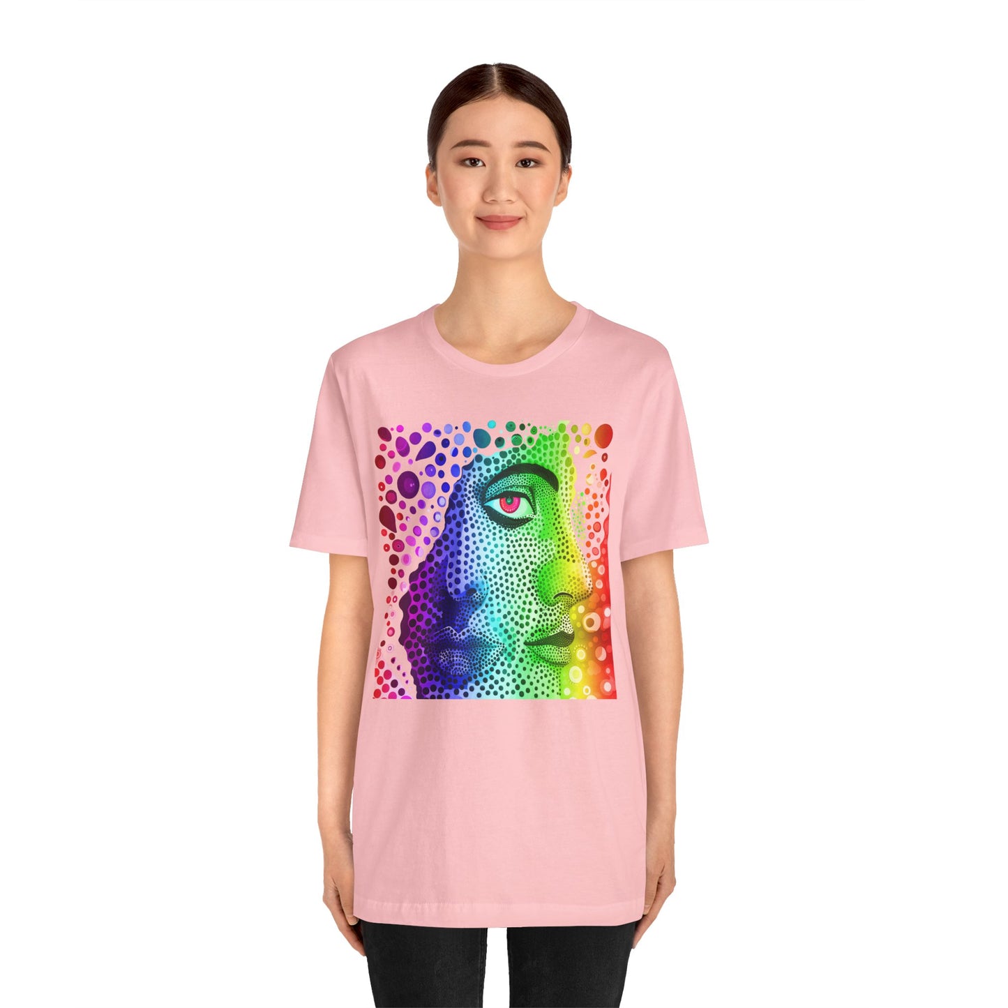 Two faced rainbow Unisex Jersey Short Sleeve Tee