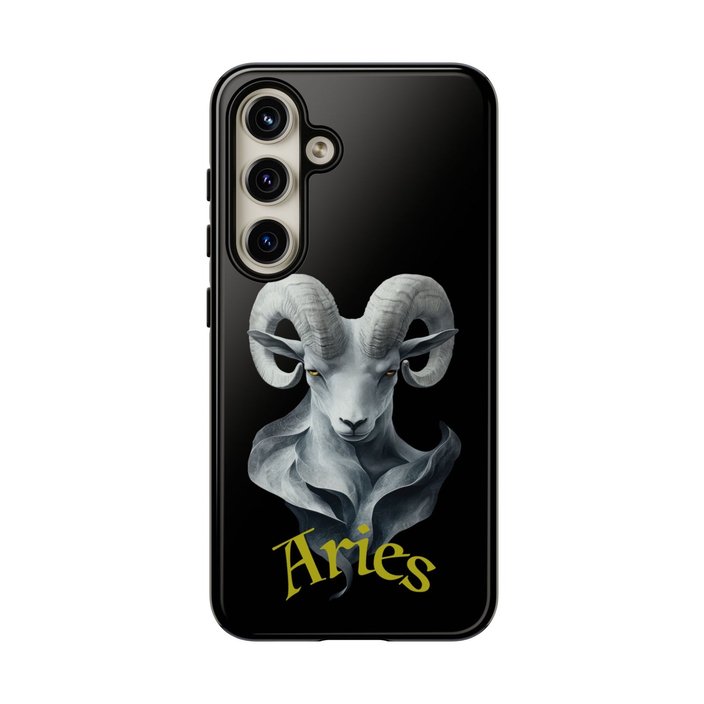 Aries Tough Phone Cases, Artistic Zodiac Phone Cases, premium-quality cases for iPhone, Samsung Galaxy, and Google Pixel devices