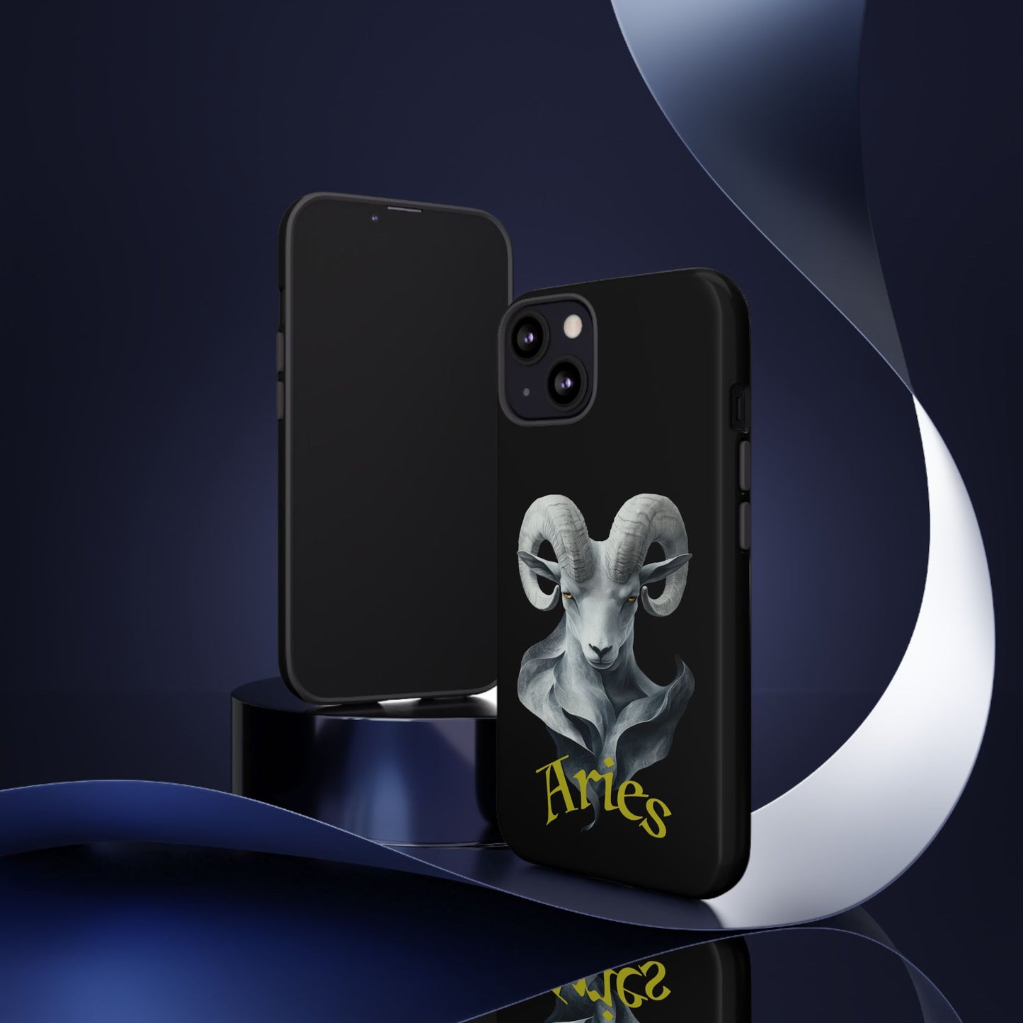 Aries Tough Phone Cases, Artistic Zodiac Phone Cases, premium-quality cases for iPhone, Samsung Galaxy, and Google Pixel devices