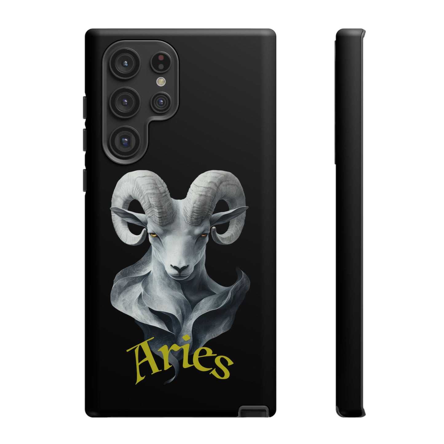 Aries Tough Phone Cases, Artistic Zodiac Phone Cases, premium-quality cases for iPhone, Samsung Galaxy, and Google Pixel devices