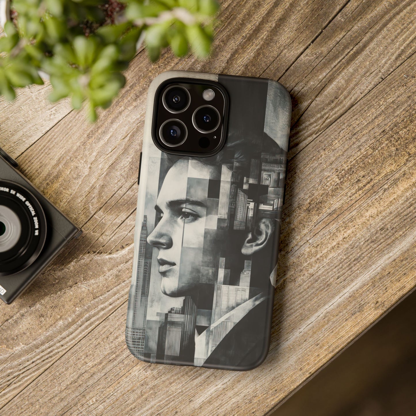 B&W deco Artistic Phone Case - Tough Cases Featuring Abstract Portrait Design