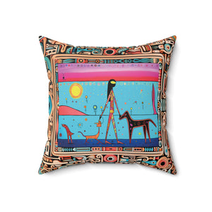 Pink Sky Square Pillow