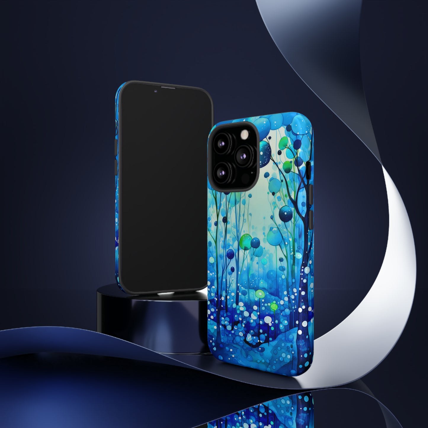 Blue fantasy forest Tough Cases