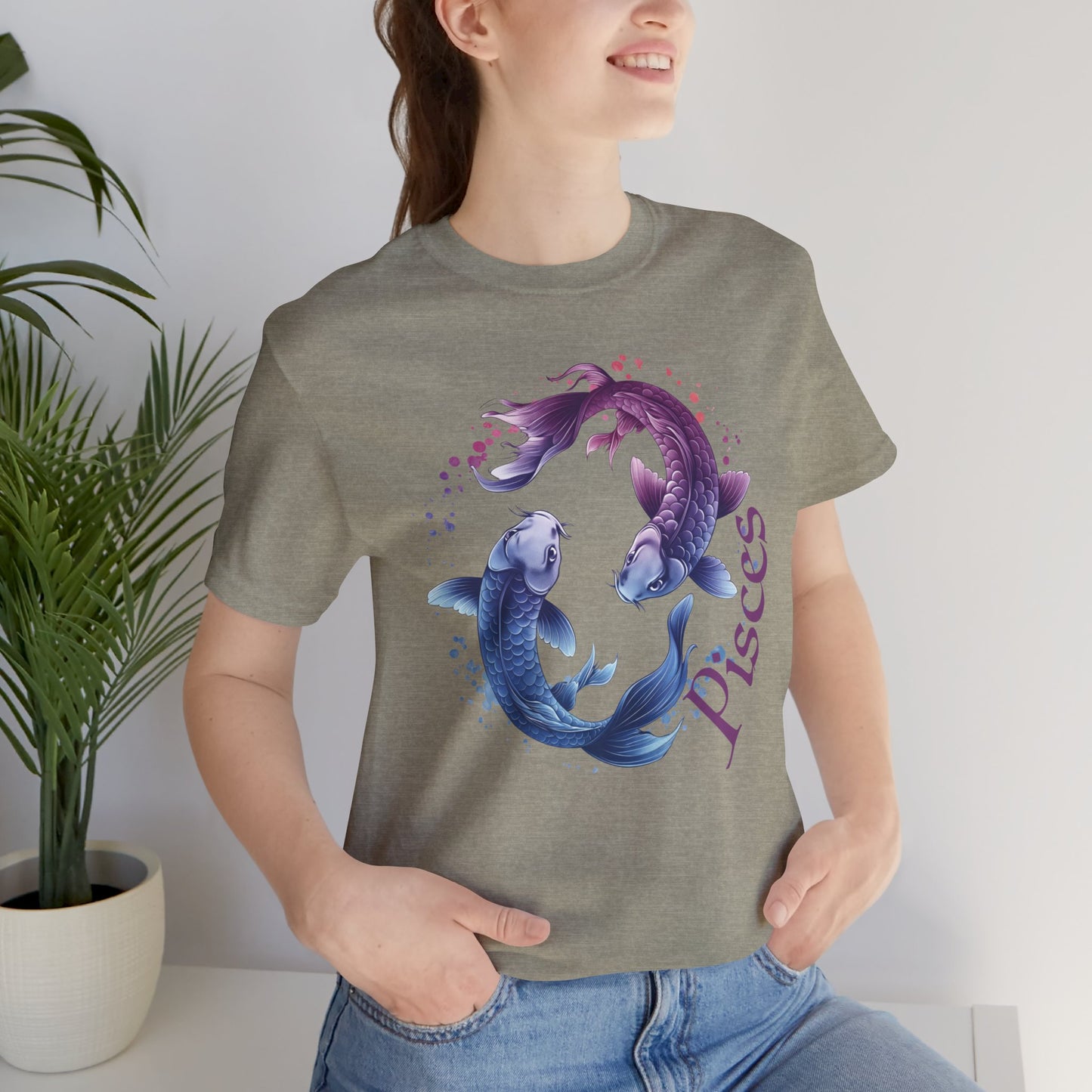 Pisces Artistic Zodiac Unisex Tee, Jersey Short Sleeve Tee, Your Perfect Everyday Favorite