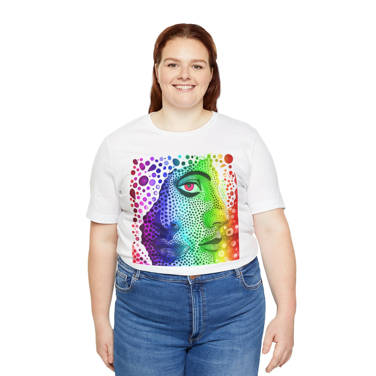 Two faced rainbow Unisex Jersey Short Sleeve Tee