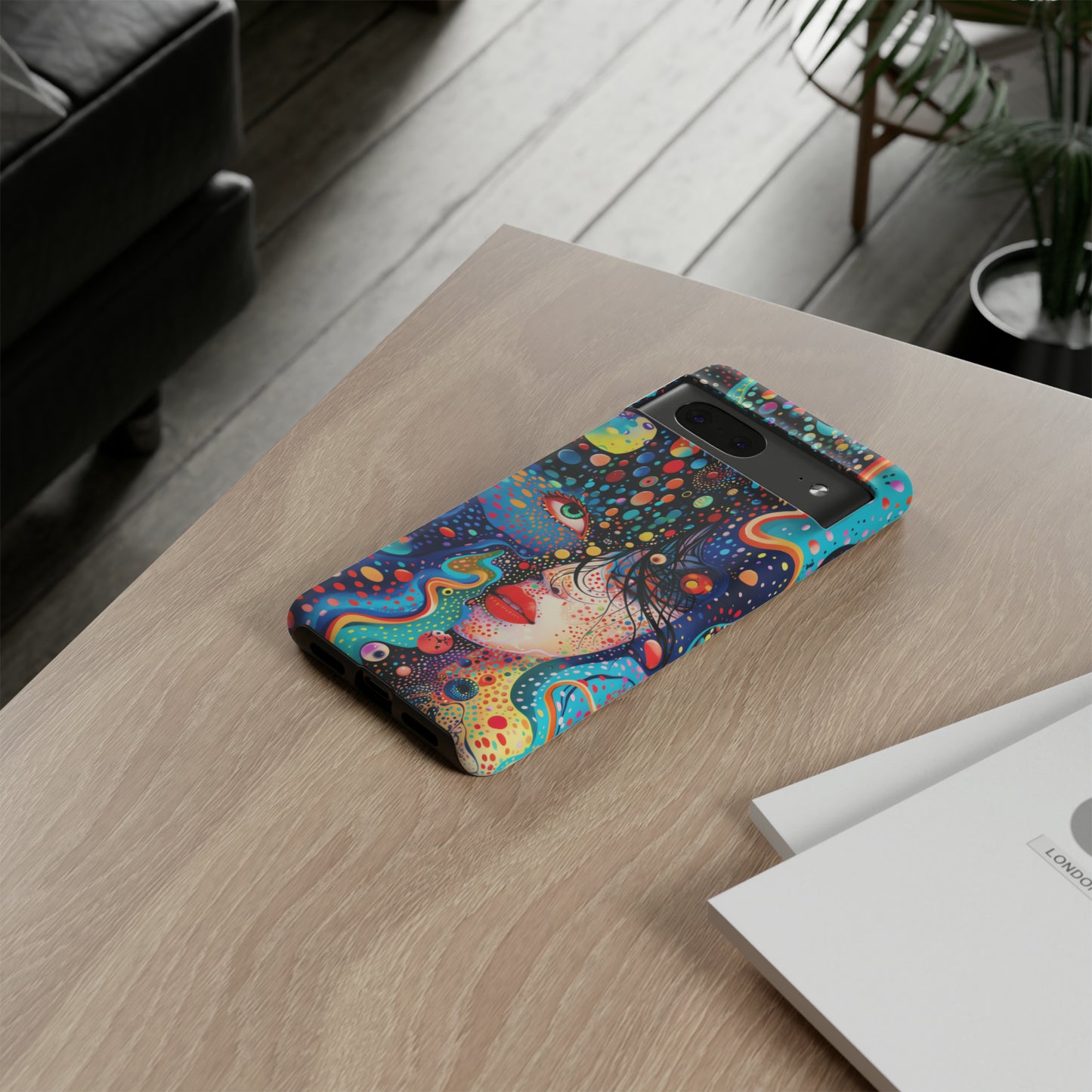 Phone Case, dream in color, Artistic design, Tough Case, Colorful whimsical flower design, iPhone 15, 14, 13, 12, 11, Samsung, Pixel