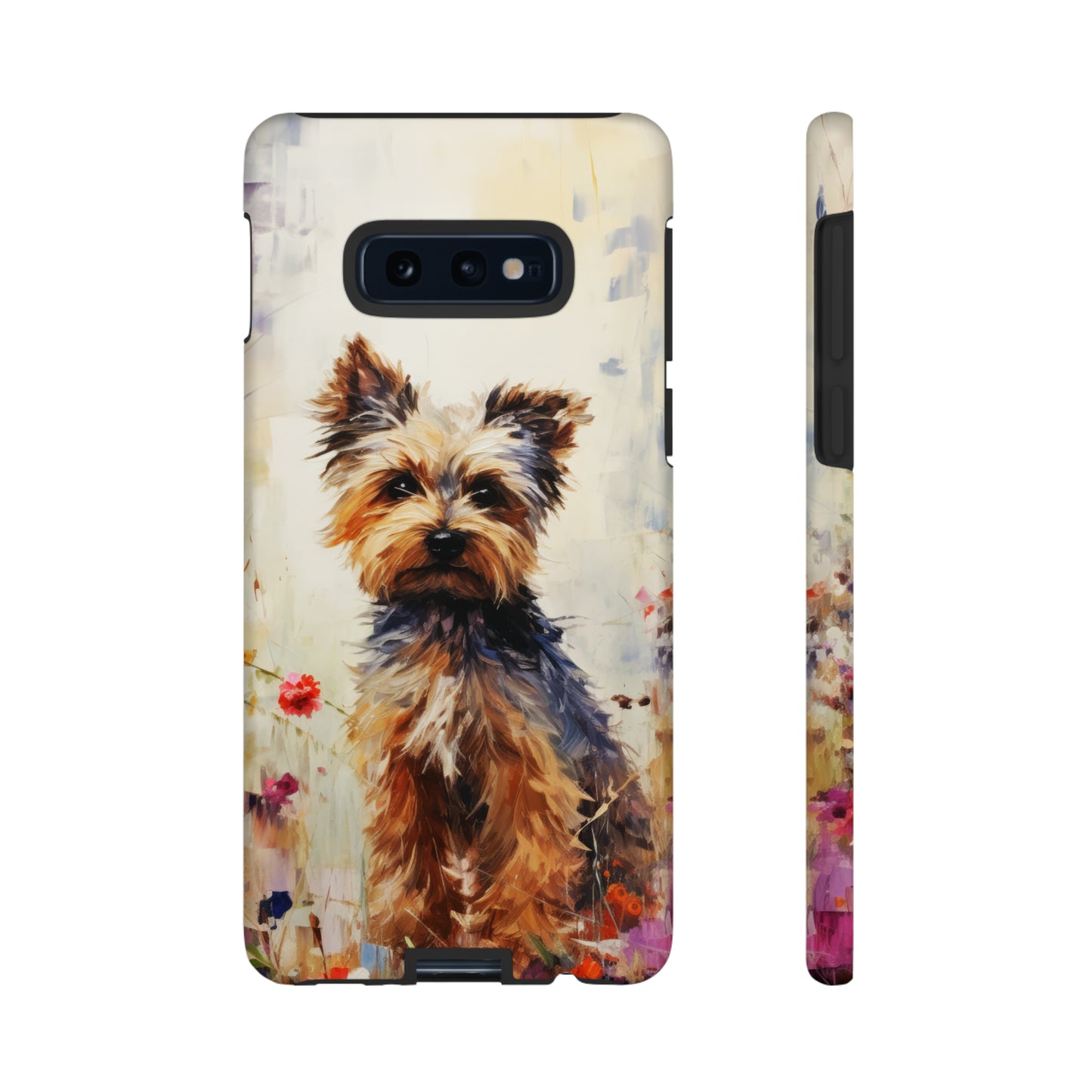 Yorkie in flowers Tough Cases