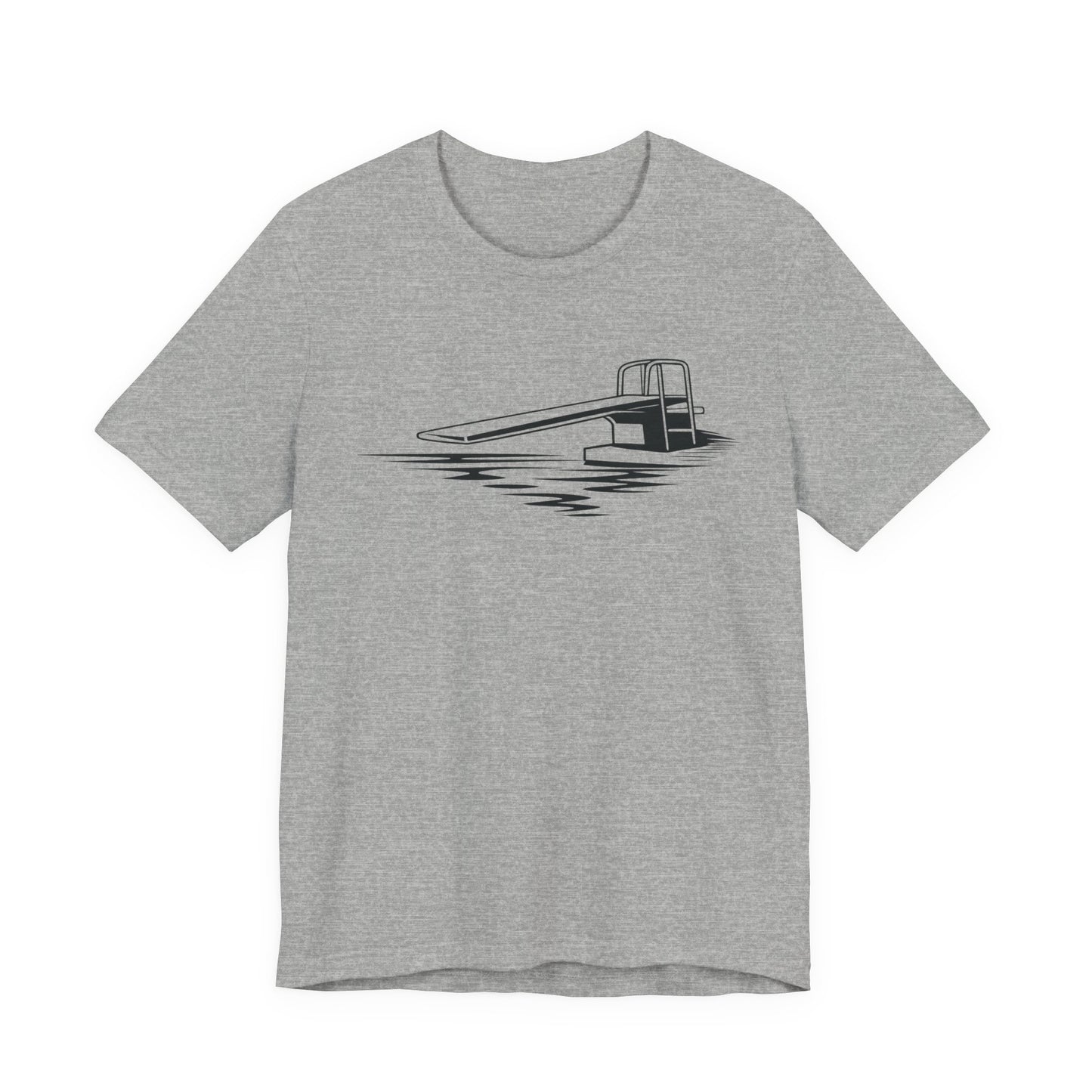 Desert Modern Icons series, Diving board graphic Unisex Jersey Short Sleeve Tee, Vintage Palm Springs