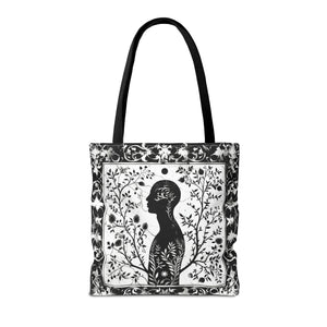 Black & White silhouette Tote Bag (AOP)