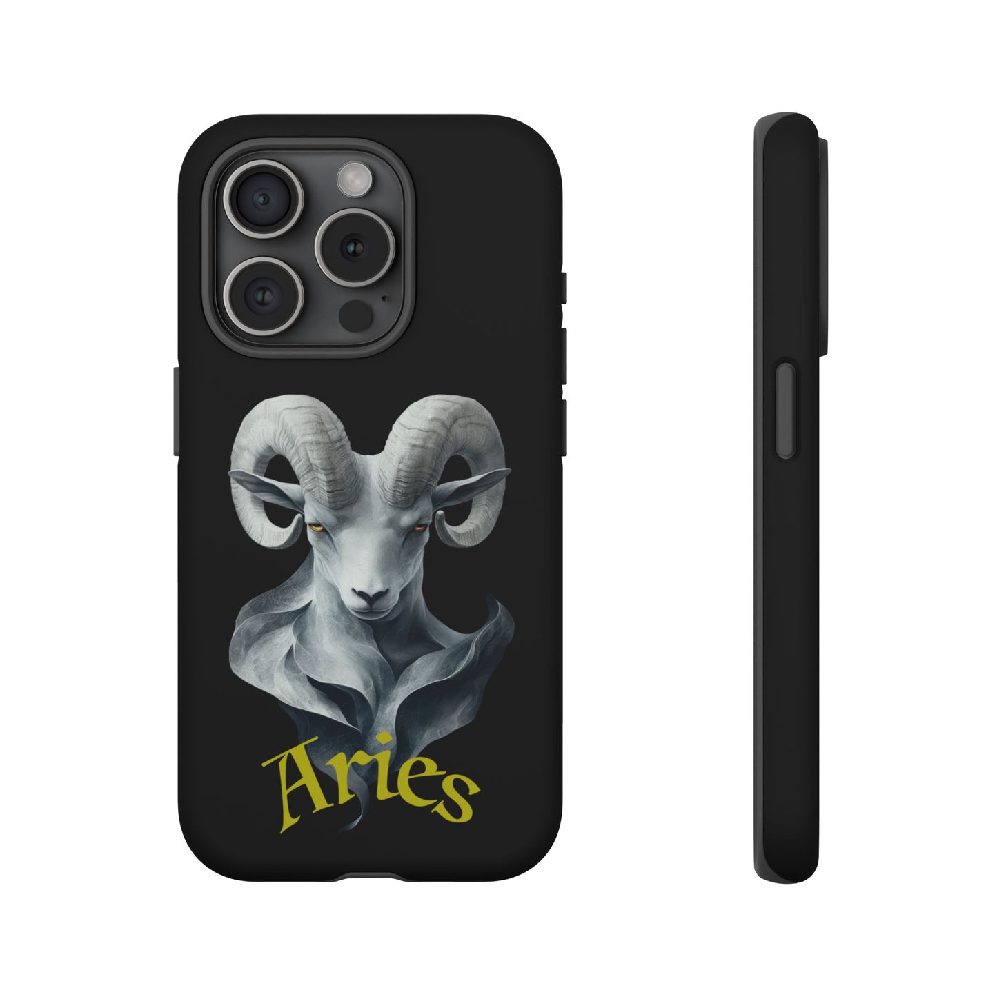 Aries Tough Phone Cases, Artistic Zodiac Phone Cases, premium-quality cases for iPhone, Samsung Galaxy, and Google Pixel devices