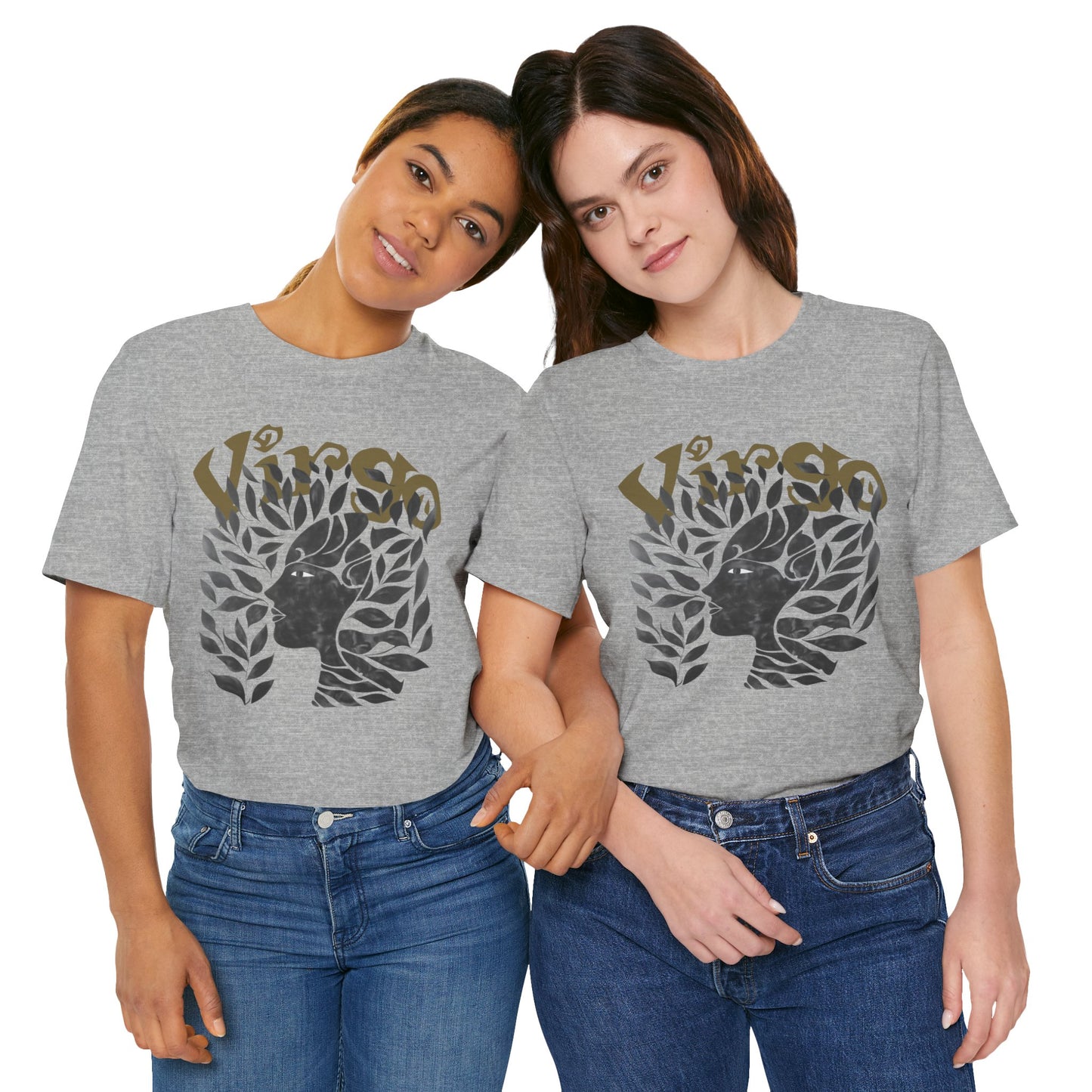 Virgo Black graphic Unisex Jersey Short Sleeve Tee