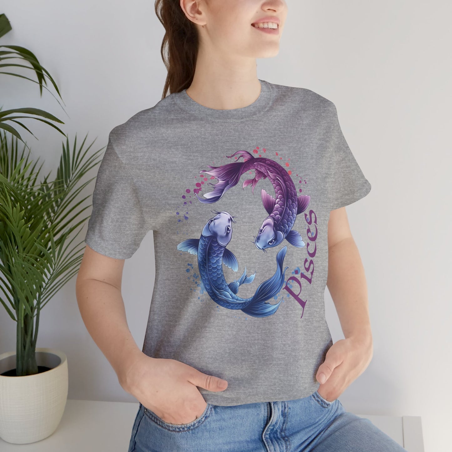 Pisces Artistic Zodiac Unisex Tee, Jersey Short Sleeve Tee, Your Perfect Everyday Favorite