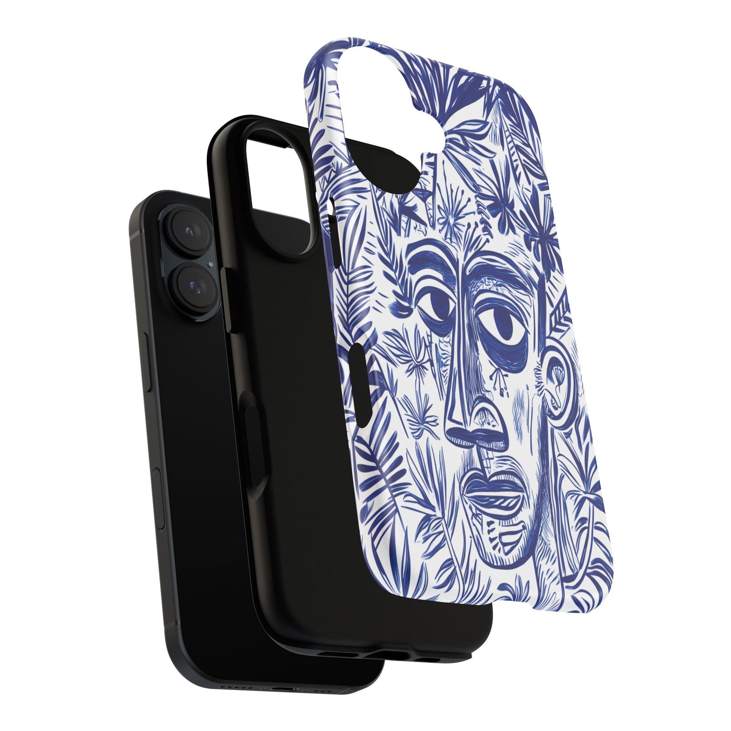 Phone Case - Abstract Nature with a Man's Face Design
