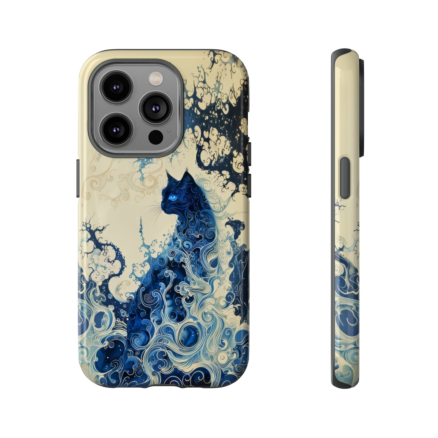 Black cat in smokeTough Cases