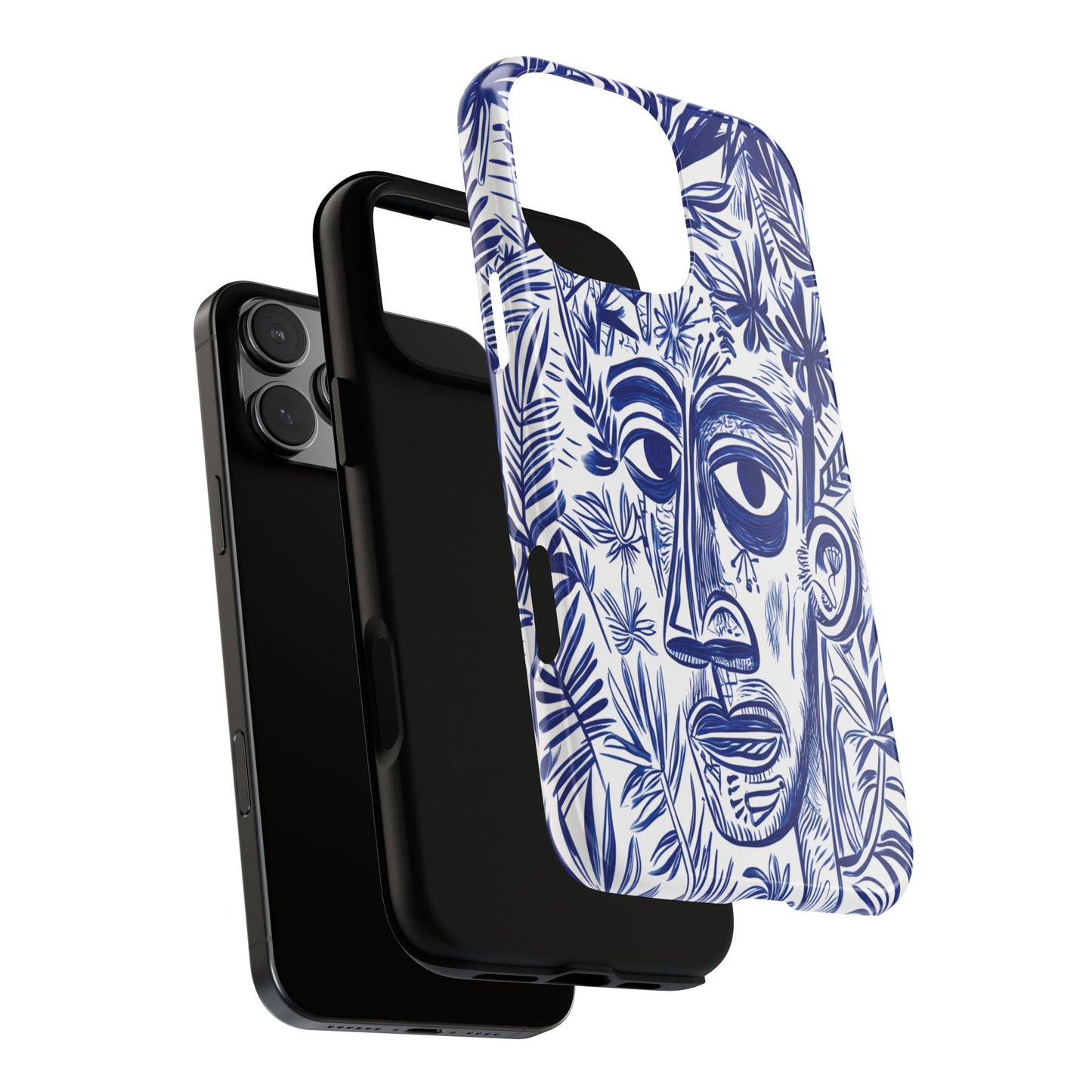 Phone Case - Abstract Nature with a Man's Face Design