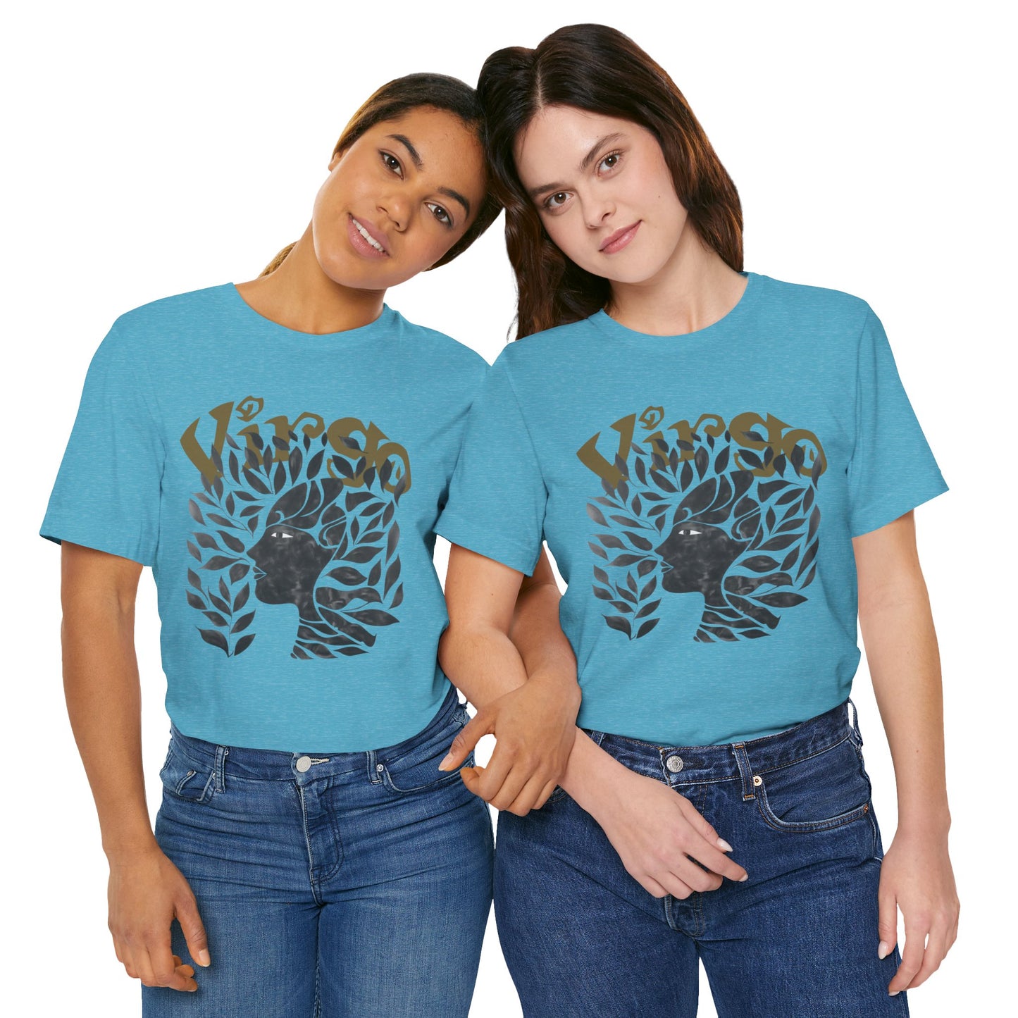 Virgo Black graphic Unisex Jersey Short Sleeve Tee