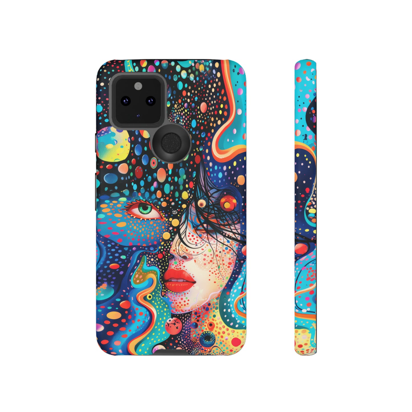 Phone Case, dream in color, Artistic design, Tough Case, Colorful whimsical flower design, iPhone 15, 14, 13, 12, 11, Samsung, Pixel