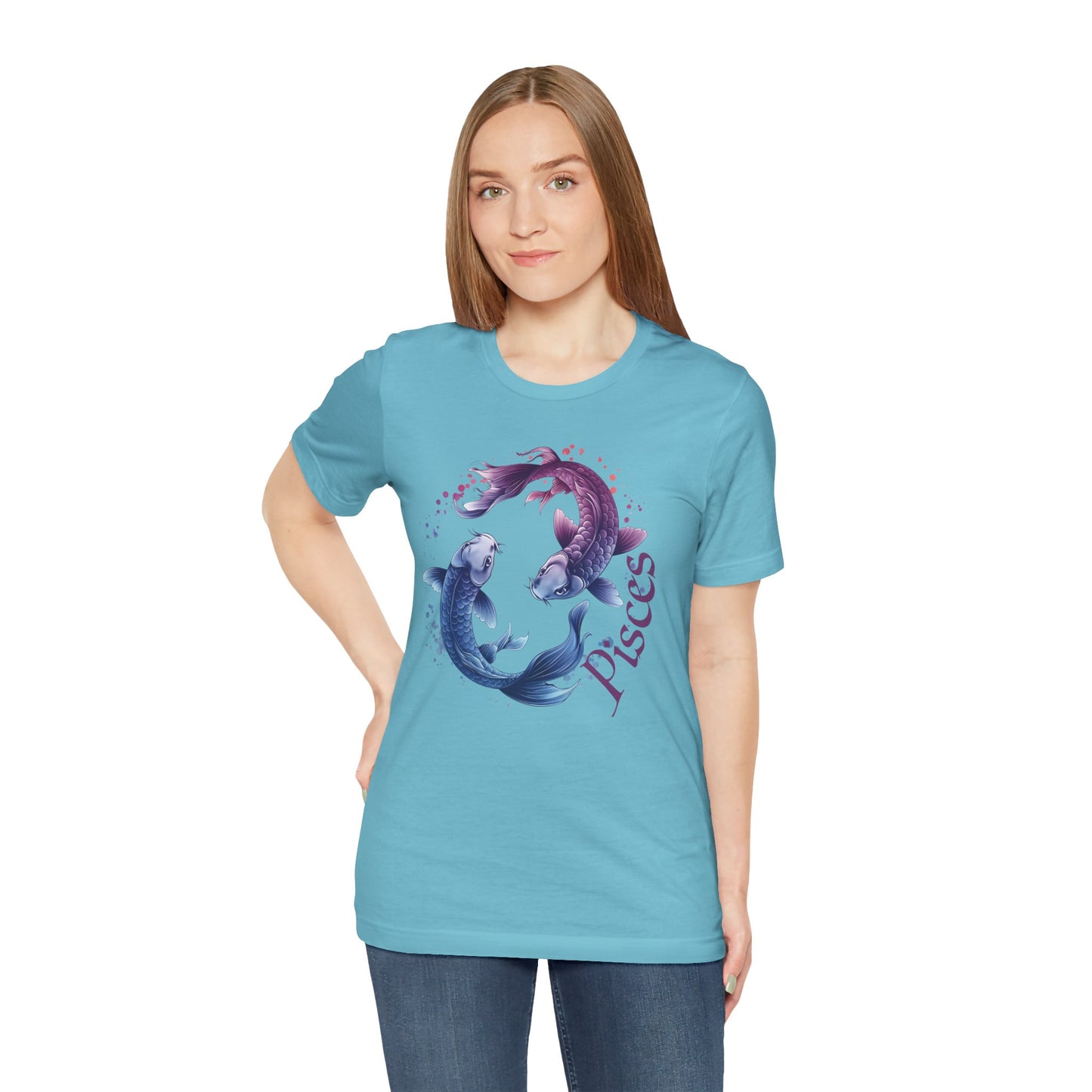 Pisces Artistic Zodiac Unisex Tee, Jersey Short Sleeve Tee, Your Perfect Everyday Favorite